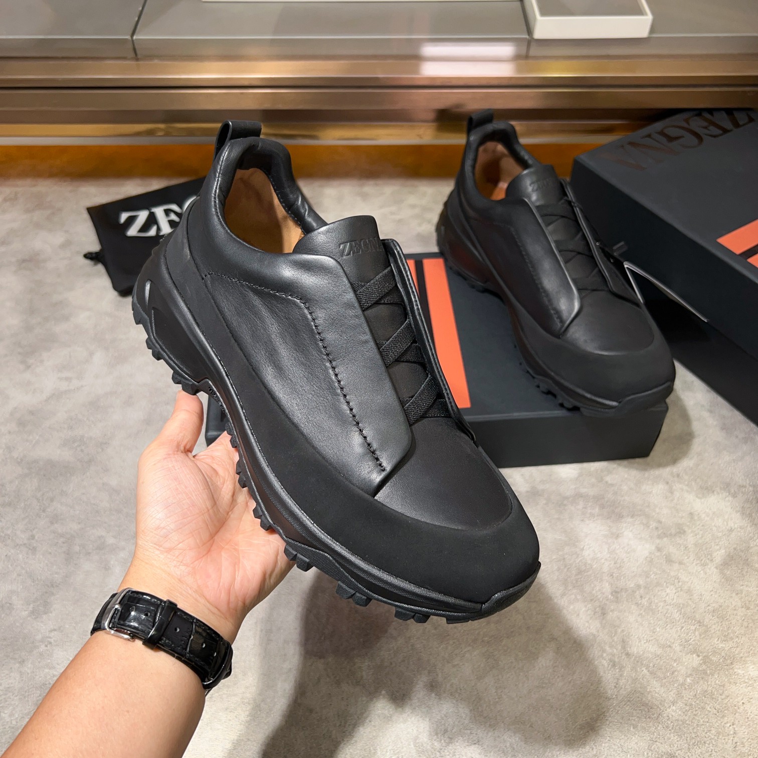 Zegna Triple Stitch™Monte Luxury Sneaker Loafer