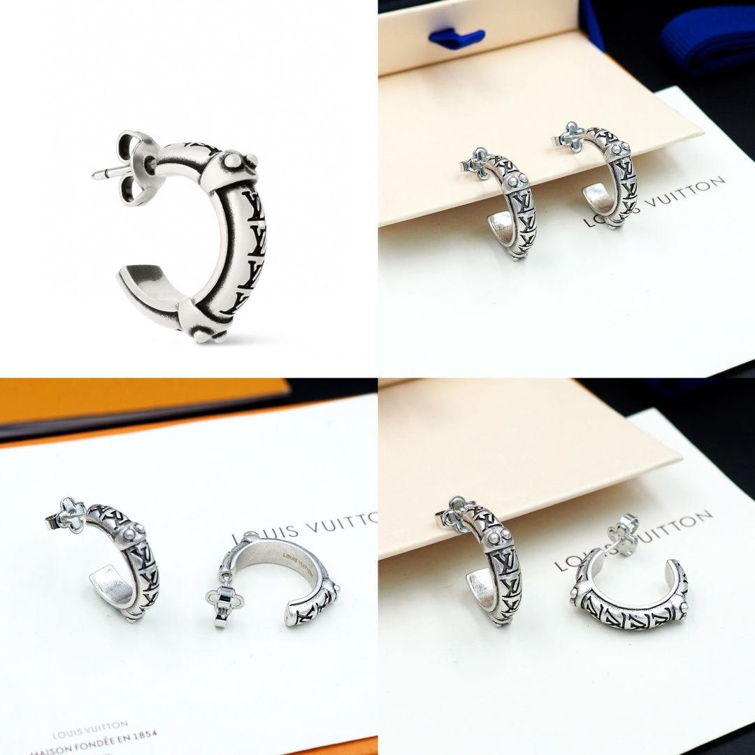 LV Unisex Earrings Lozine Hoop