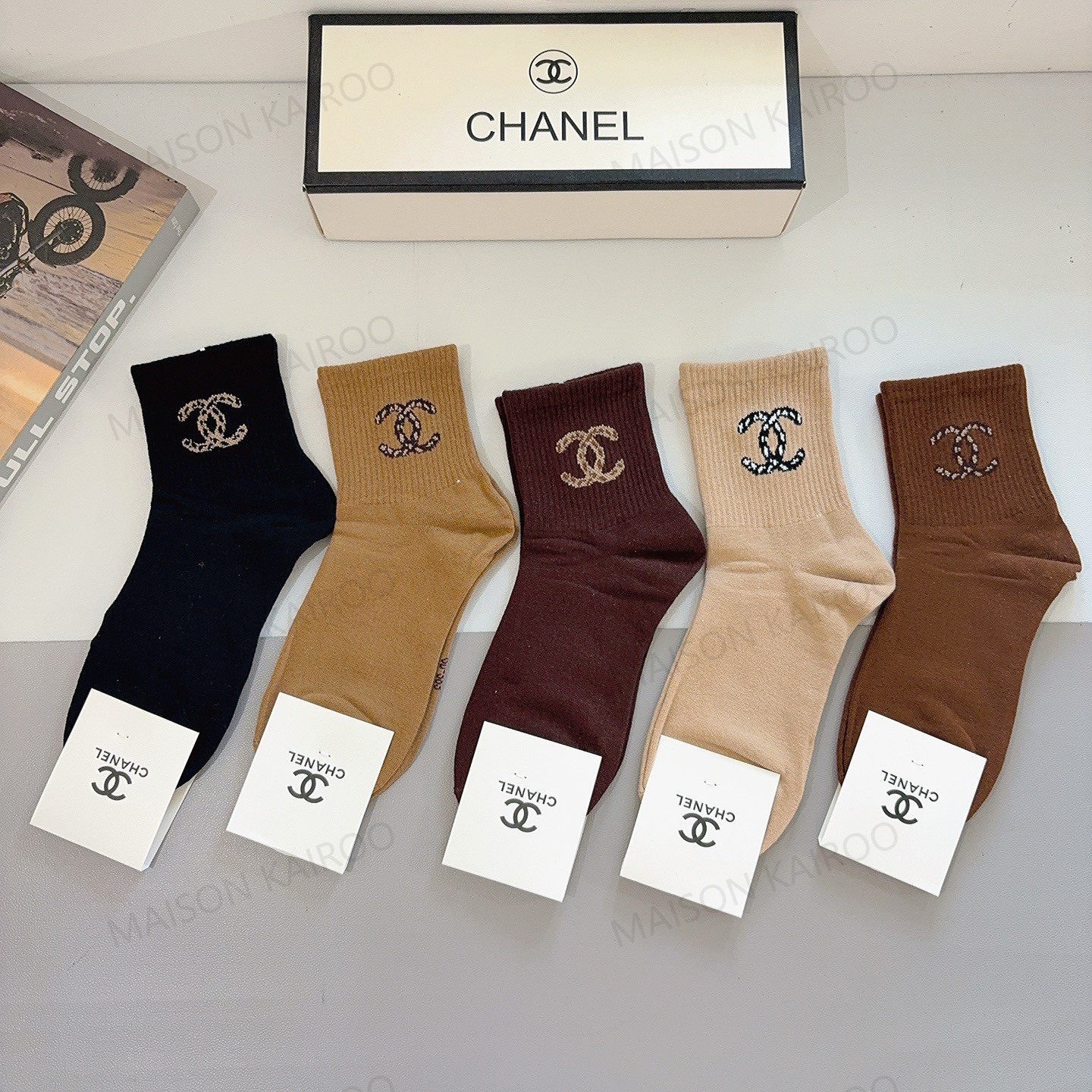 Chanel Socks 5-Pack - KAIROO
