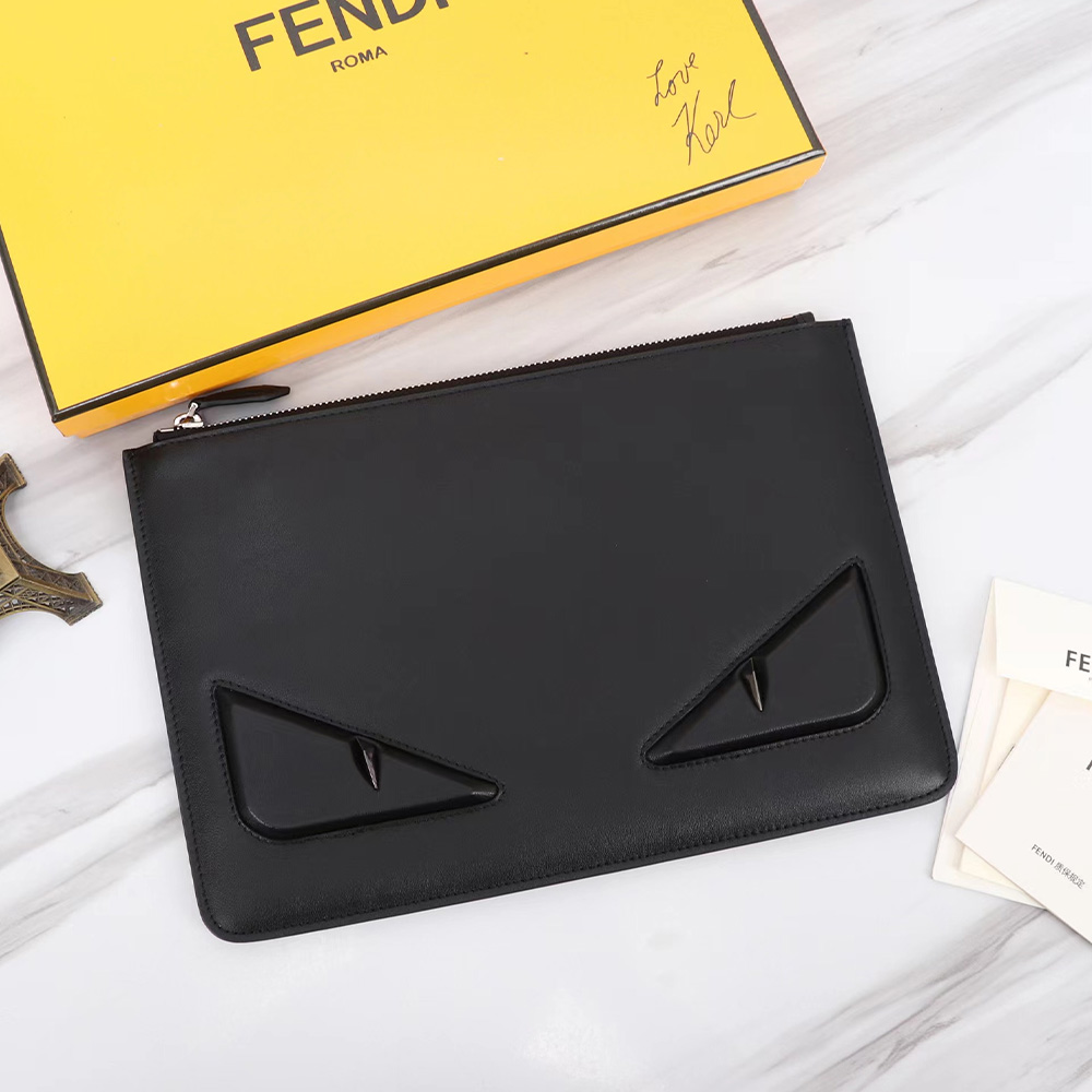FENDI Printed Canvas Clutch card holder wallet