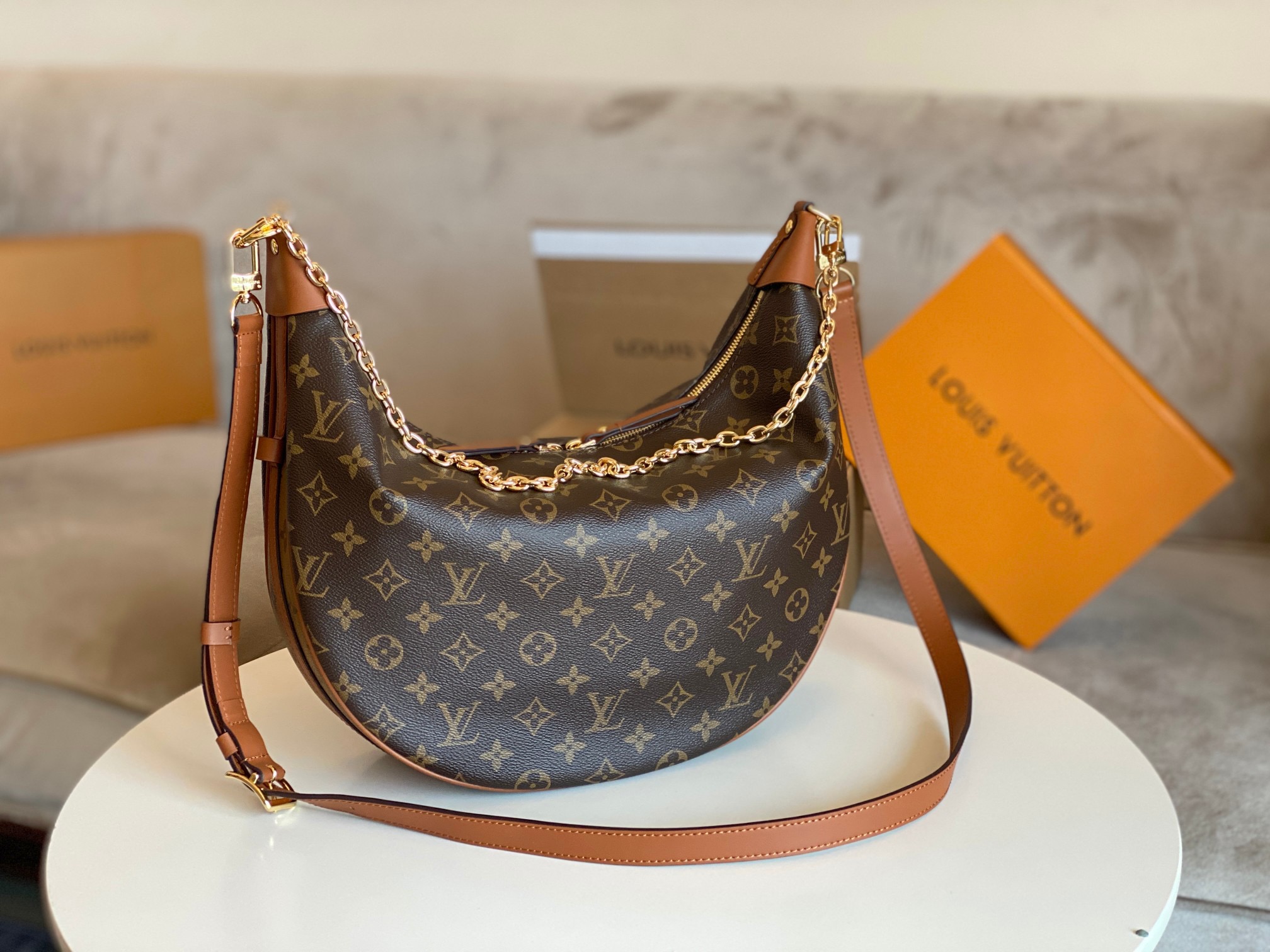 Louis Vuitton LV runway style moon shoulder bag crossbody bag