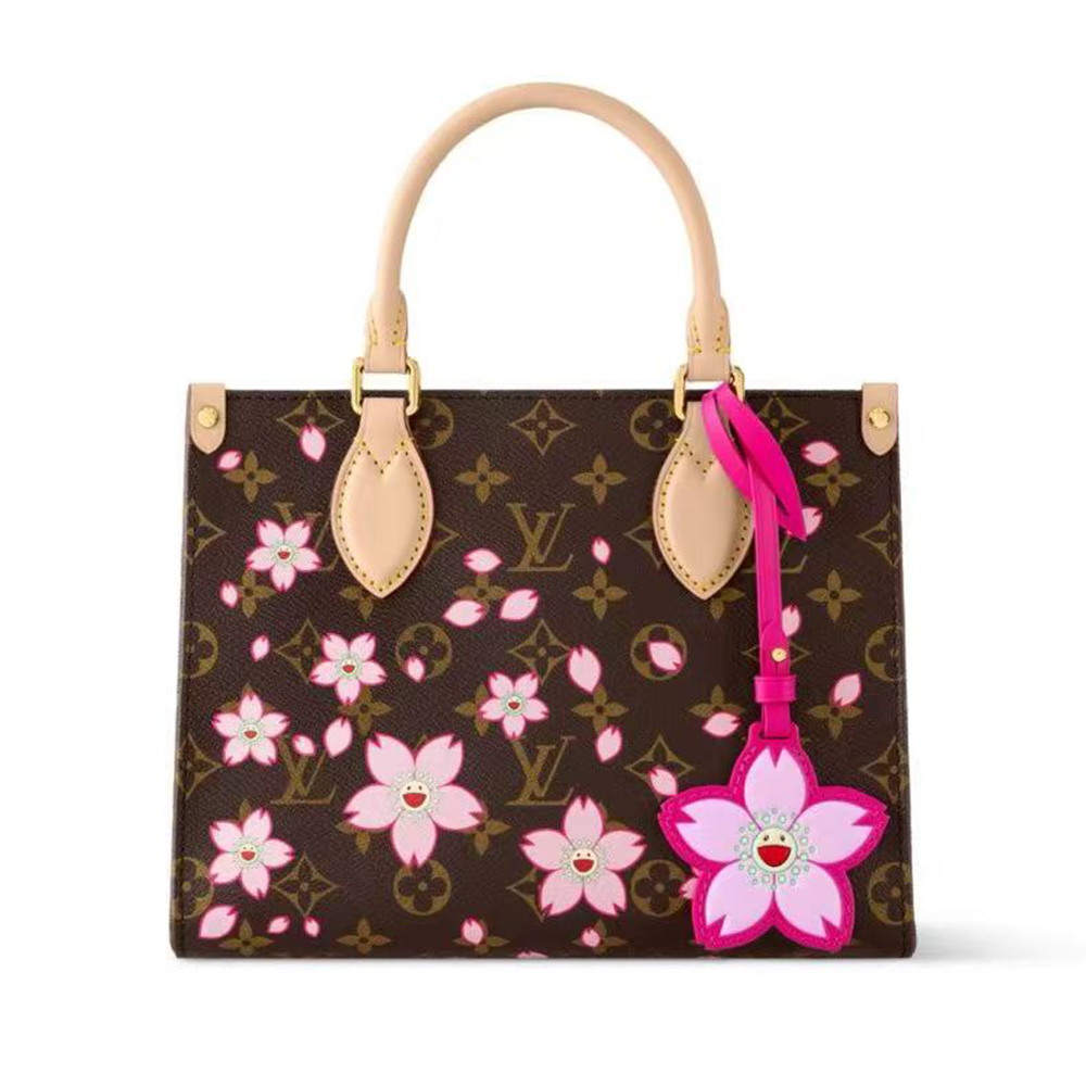 LV x TM Louis Vuitton Cherry Blossom OnTheGo PM Tote Bag