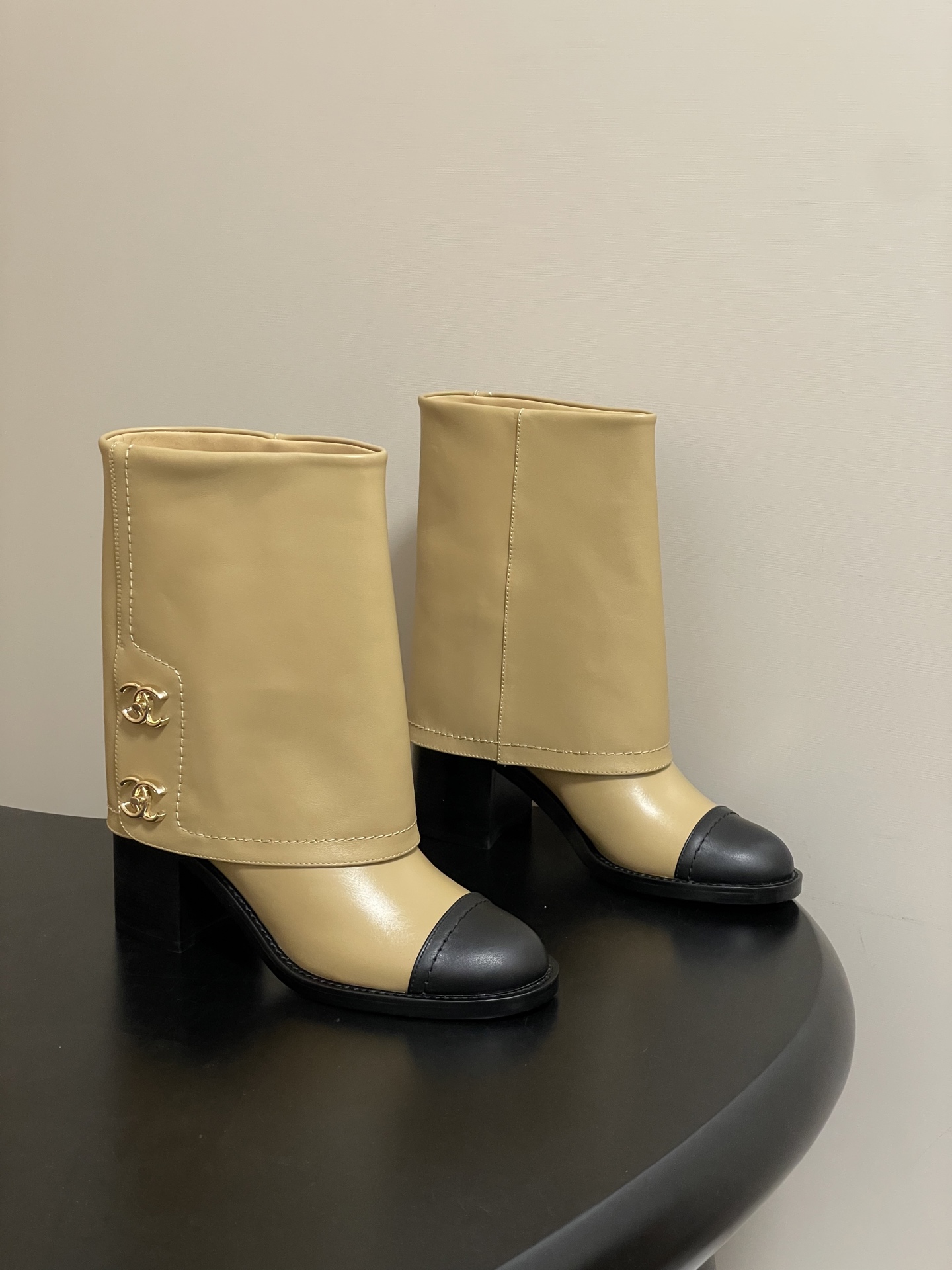 Chanel Soft Lambskin Boots Heel 7cm