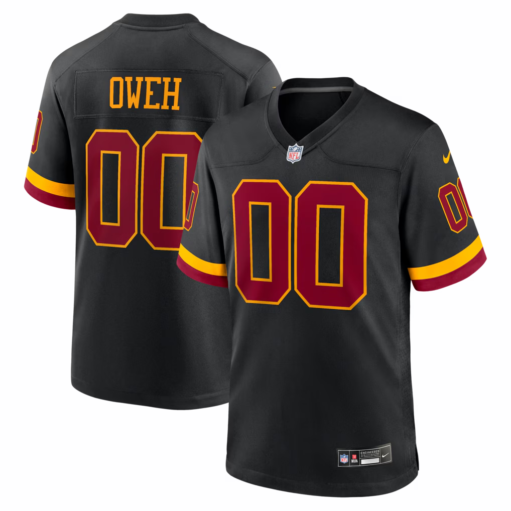 Customized  Washington Commanders Football Jersey Nike White Black Red Hail Raiser Alternate Game Jersey