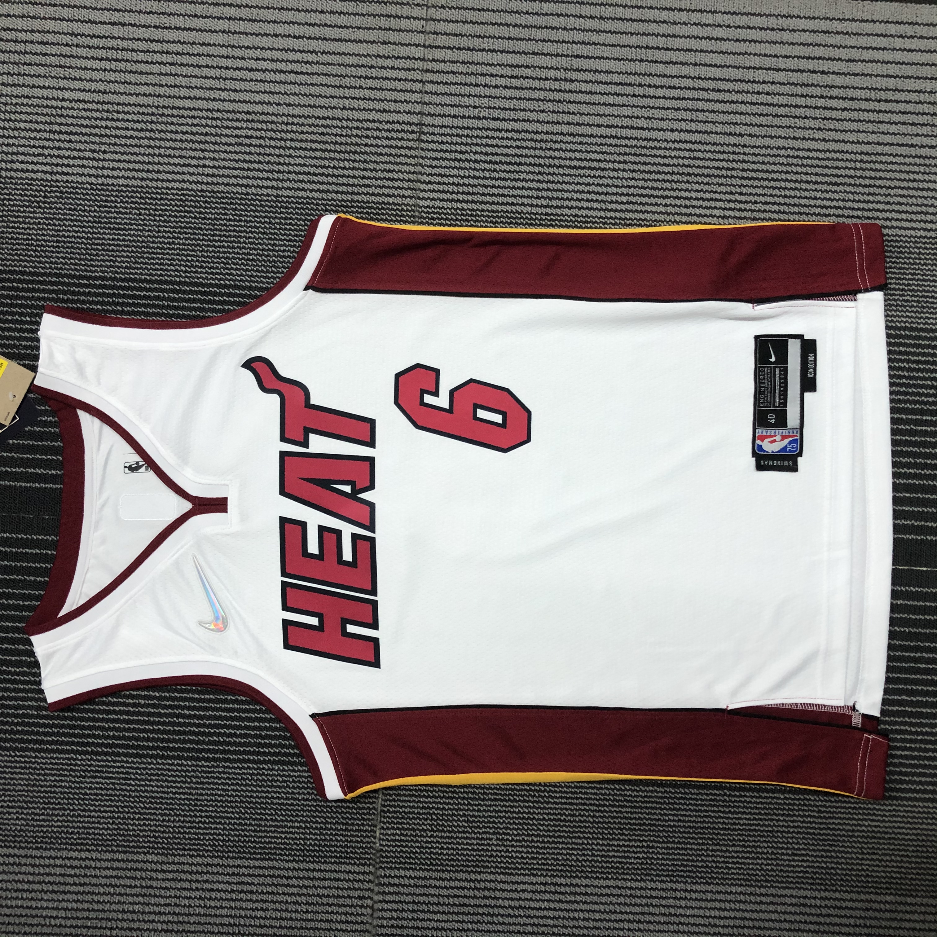 75TH anniversary  Miami Heat White  No.6 James