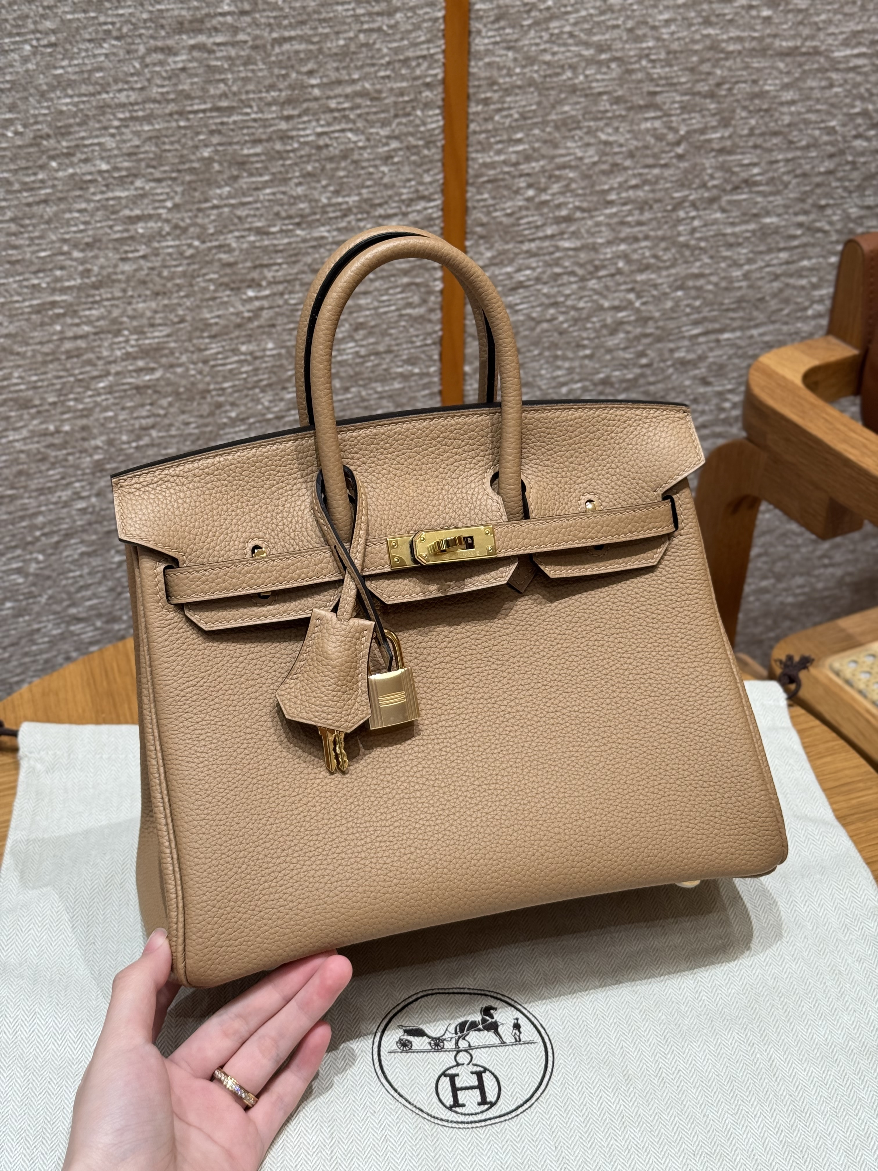 Hermes Chai Togo Birkin 25 Bag