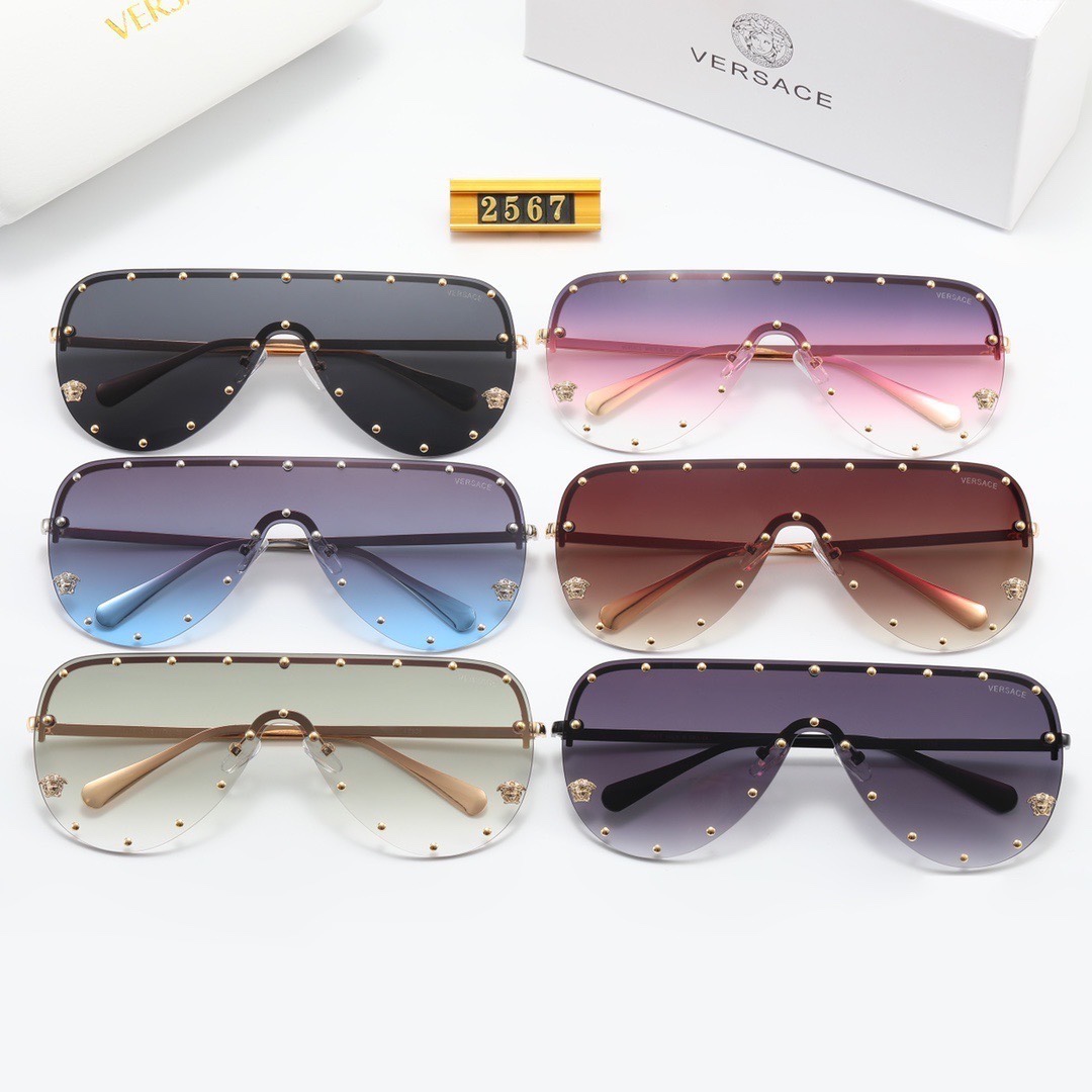 Versace Medusa Studded Shield Sunglasses Top quality - KAIROO
