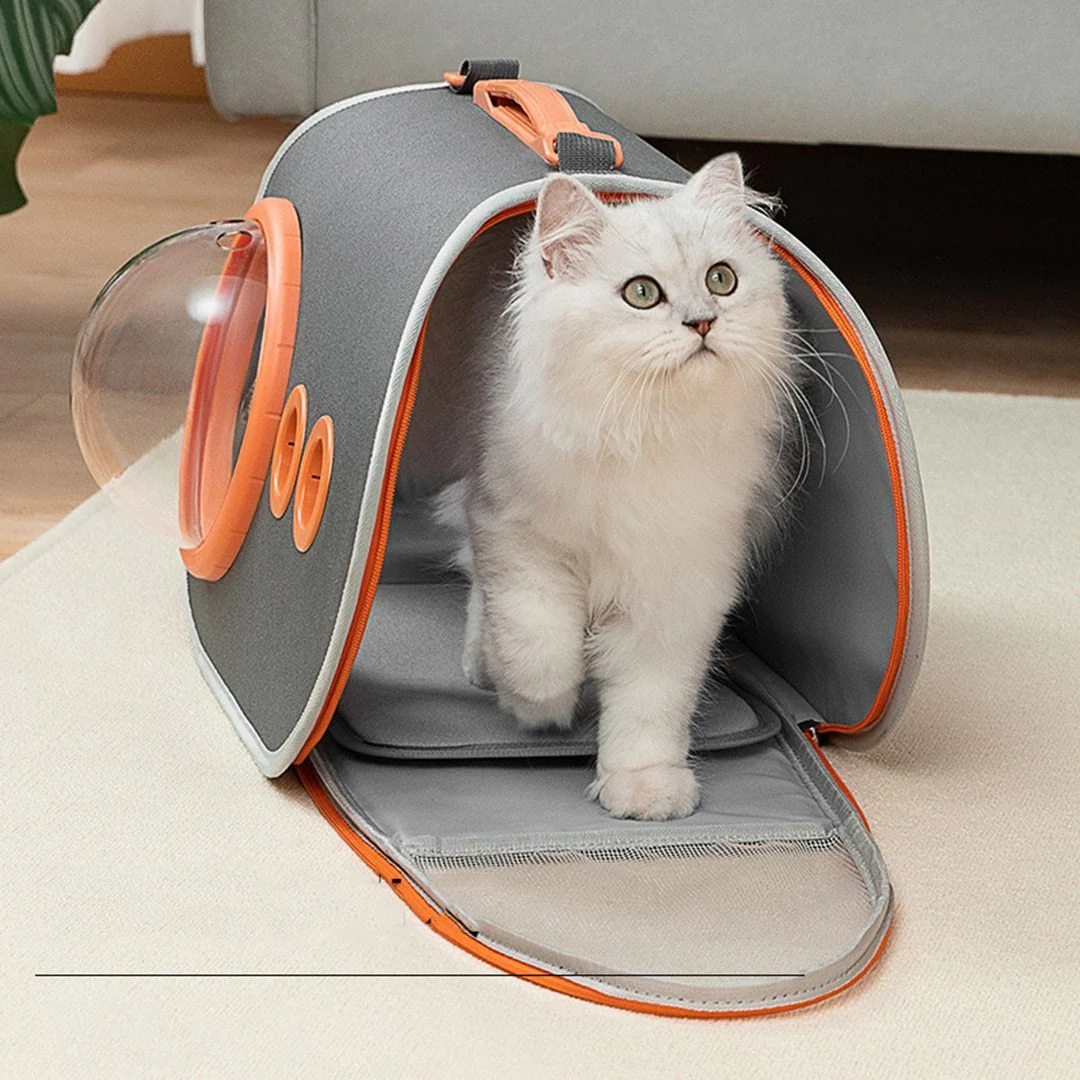 Cat Carrier Bags Breathable Cat Carriers Small Cat Backpack Travel Space Capsule Cage Cat Transport Bag Carrying For Cats