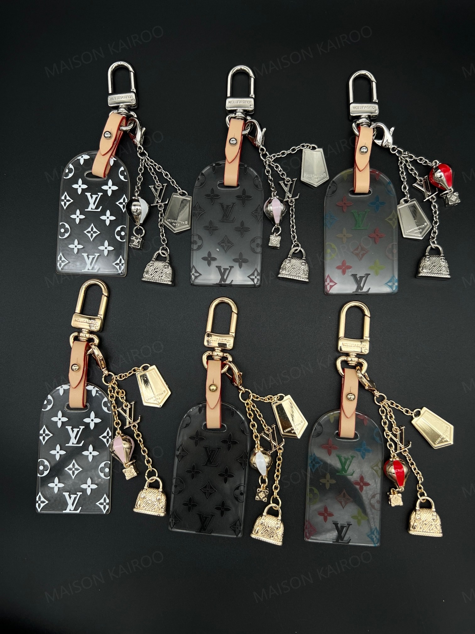 Louis Vuitton LV Clear Resin Disc Bag Charm Keychain - KAIROO