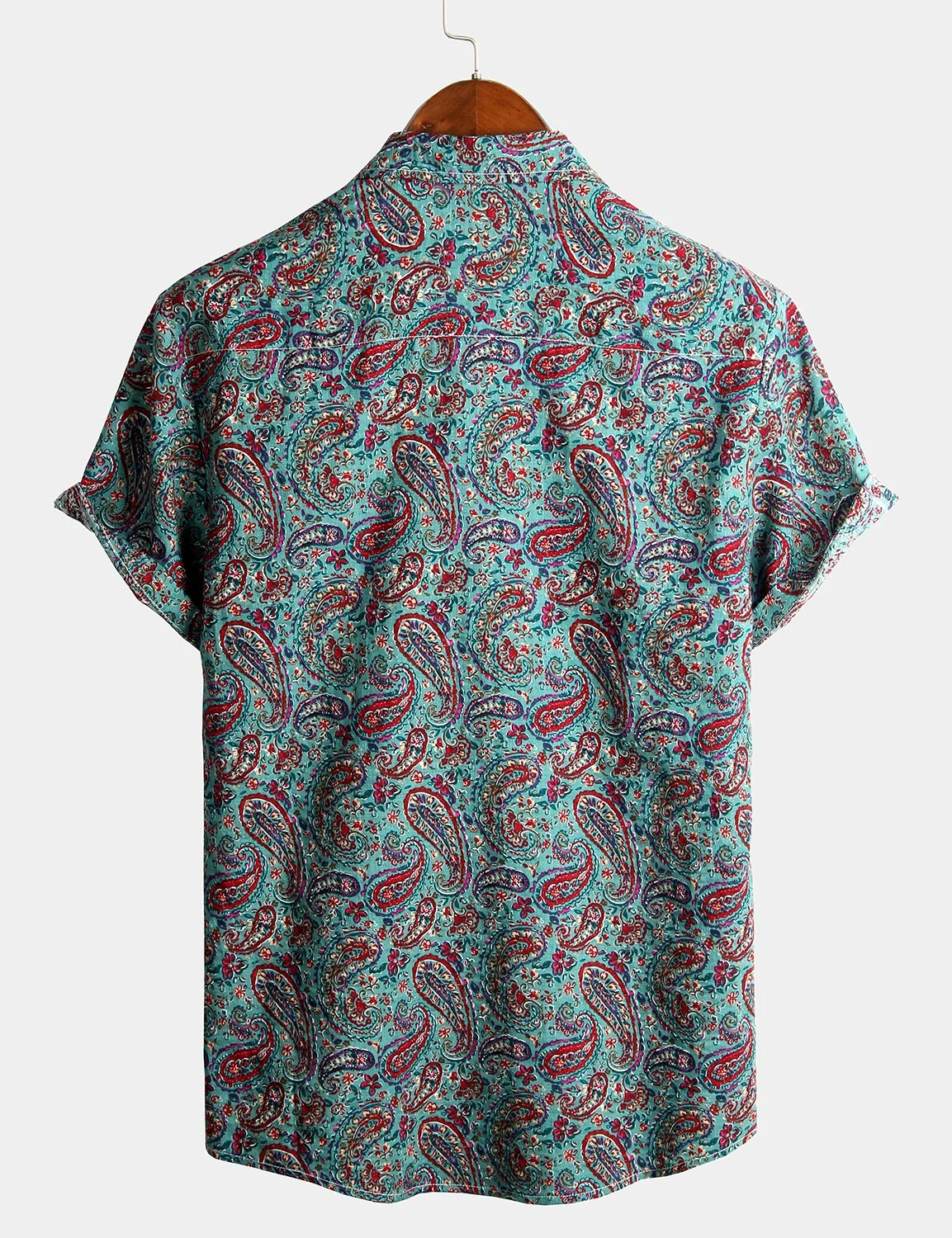Men's Vintage Paisley Cotton Retro 70s Shirt