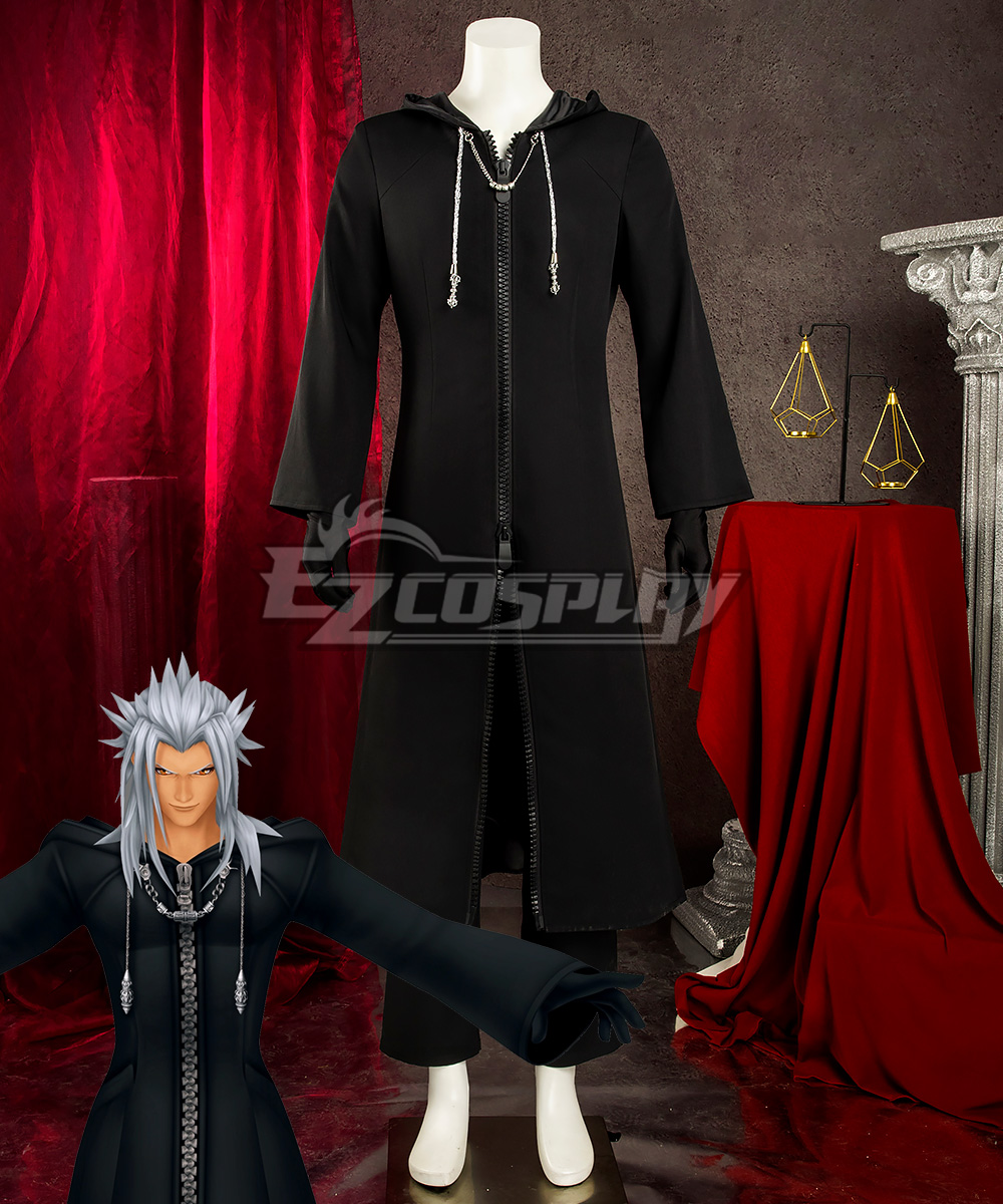 Kingdom Hearts 2 Organization XIII Roxas Black Cosplay Costume