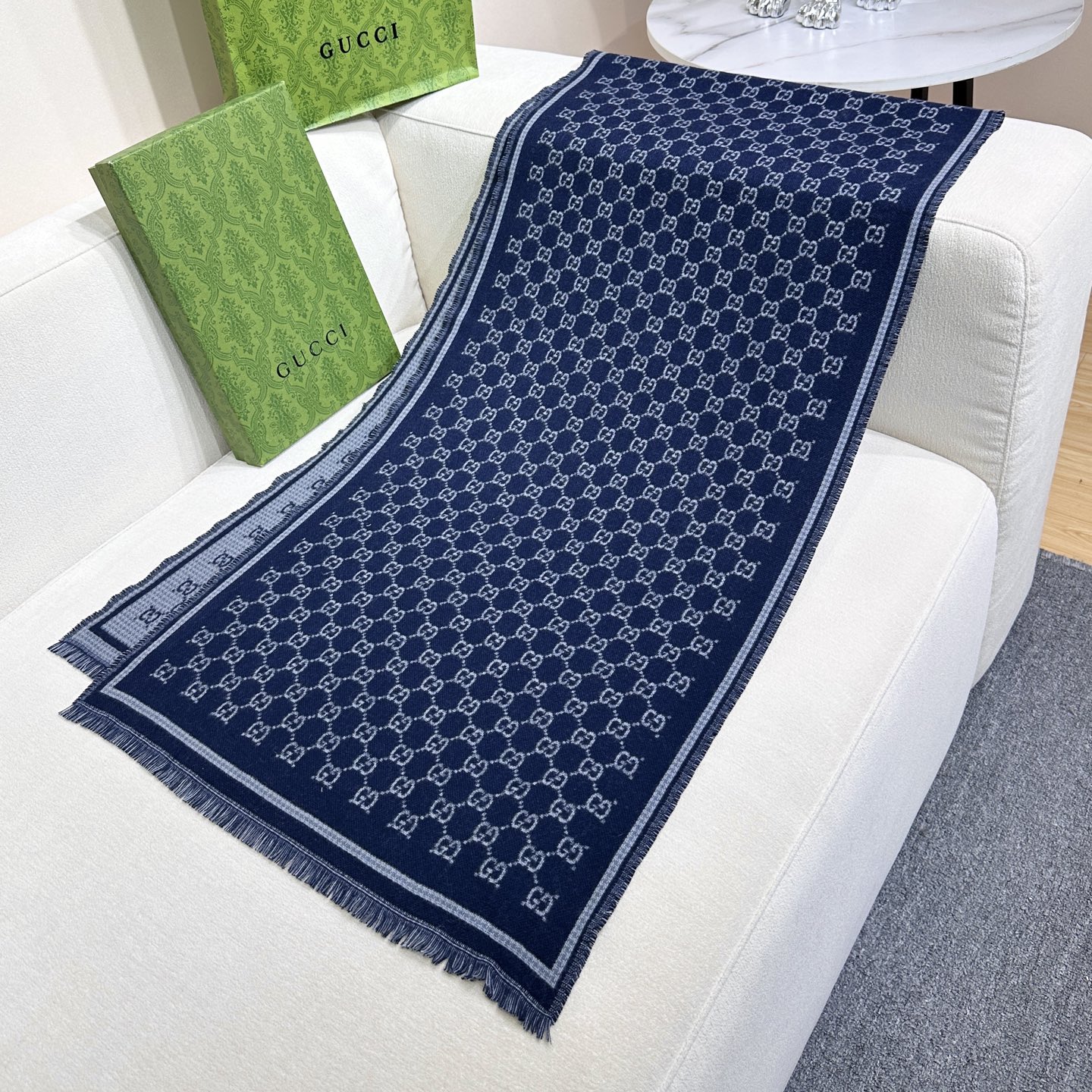 Gucci Classic GG wool and cashmere Scarf
