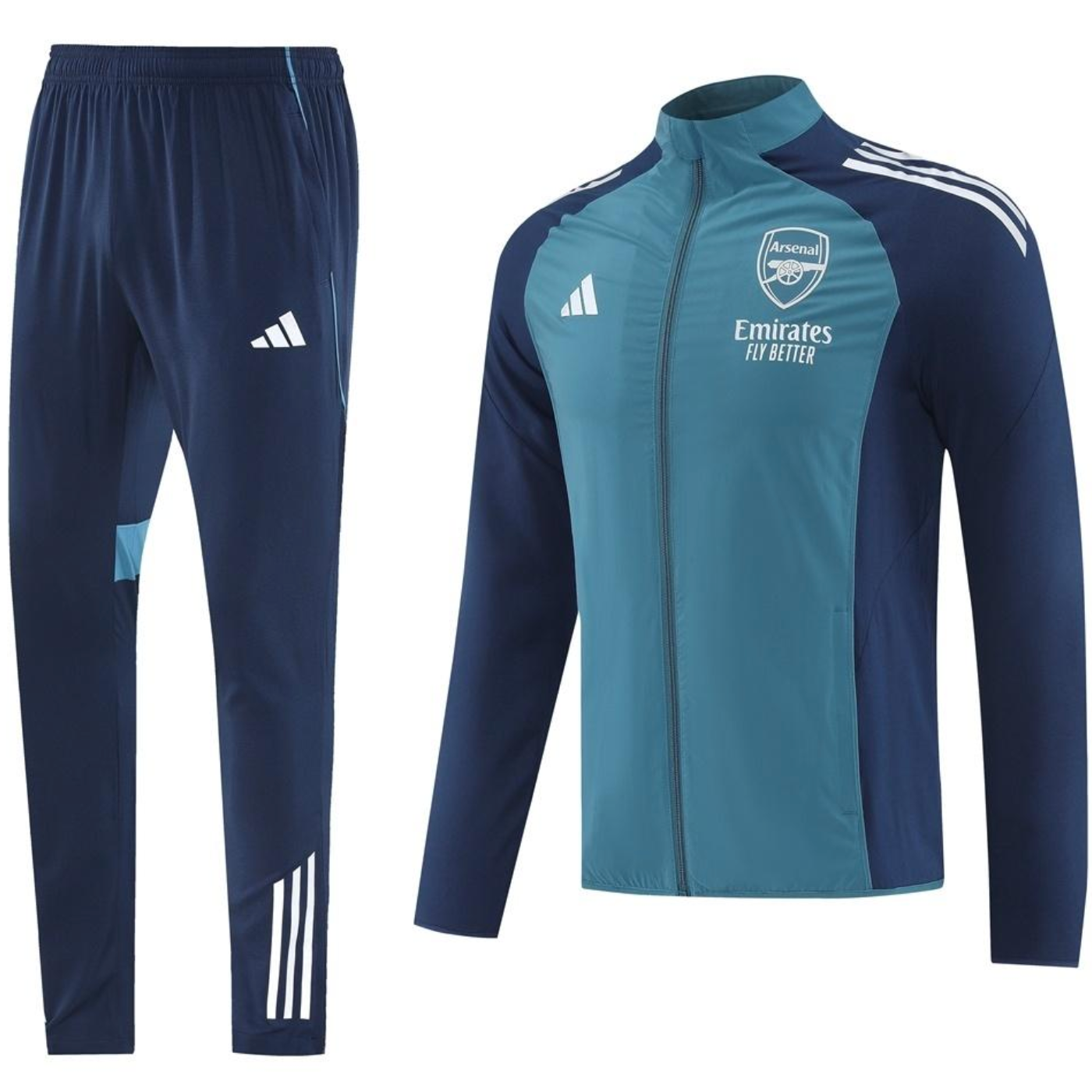 25/26 Arsenal Blue Full Zipper Jacket+Long Pants S-3XL