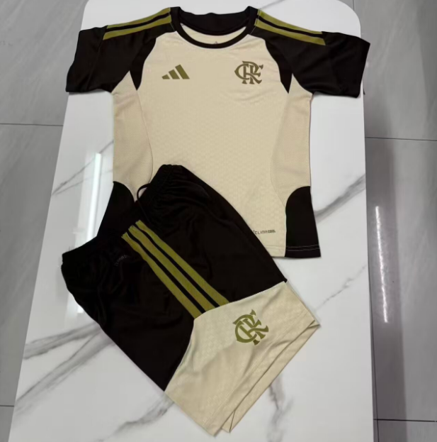 2025/26 Kids Flamengo Pre-Match Jersey light color Kit 16-28