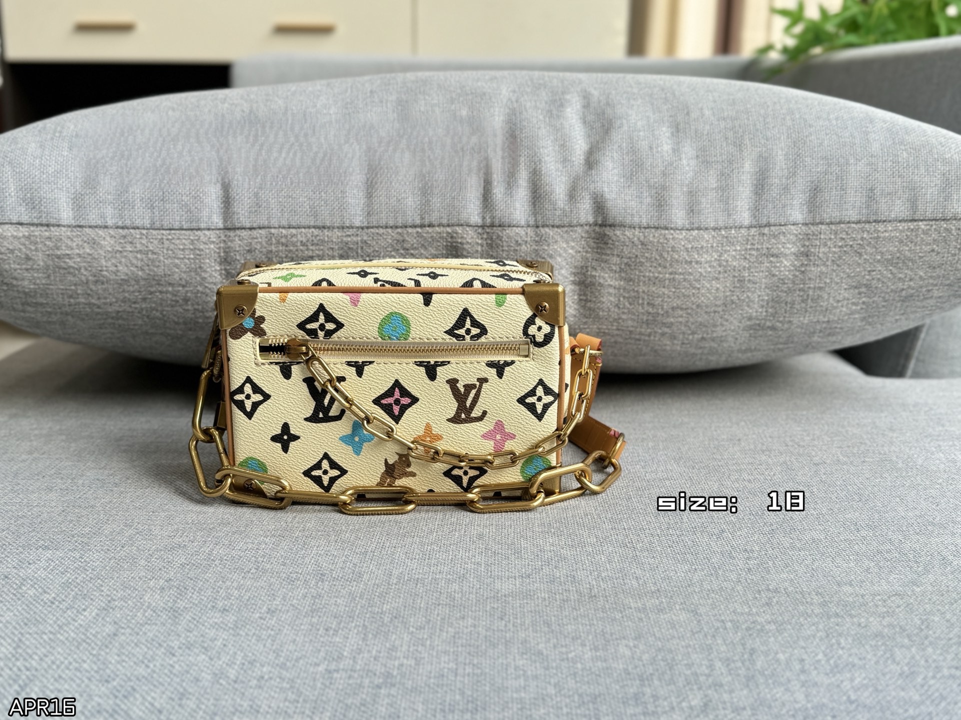Louis Vuitton LV x Tyler Mini Soft Trunk Craggy Monogram Canvas Wavy Golden Chain Crossbody Bag - KAIROO