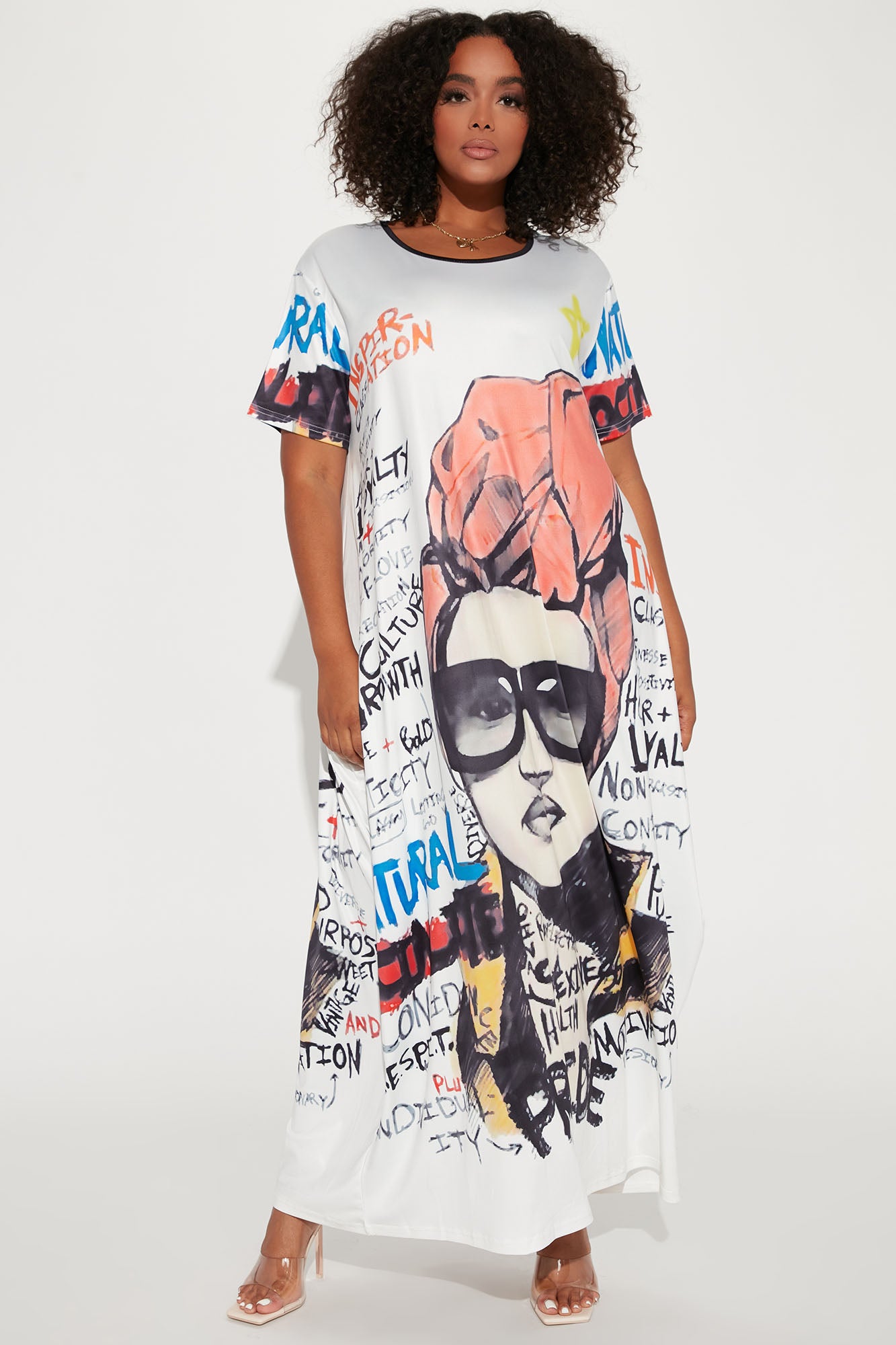 Your Queen Maxi Dress - White/combo