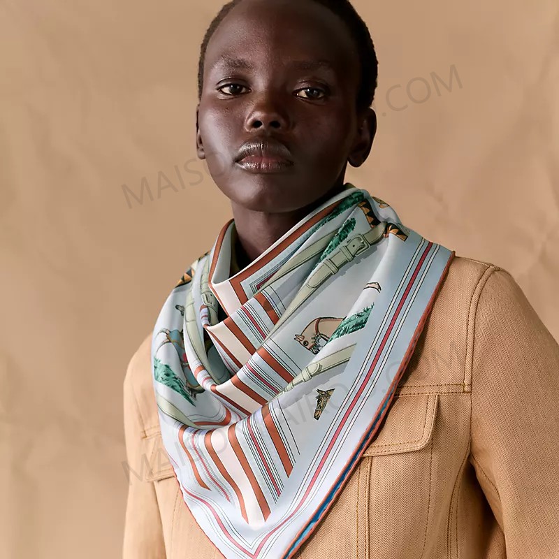 Hermes Les Couvertures des Chevaux Double‑Sided Square Scarf - KAIROO