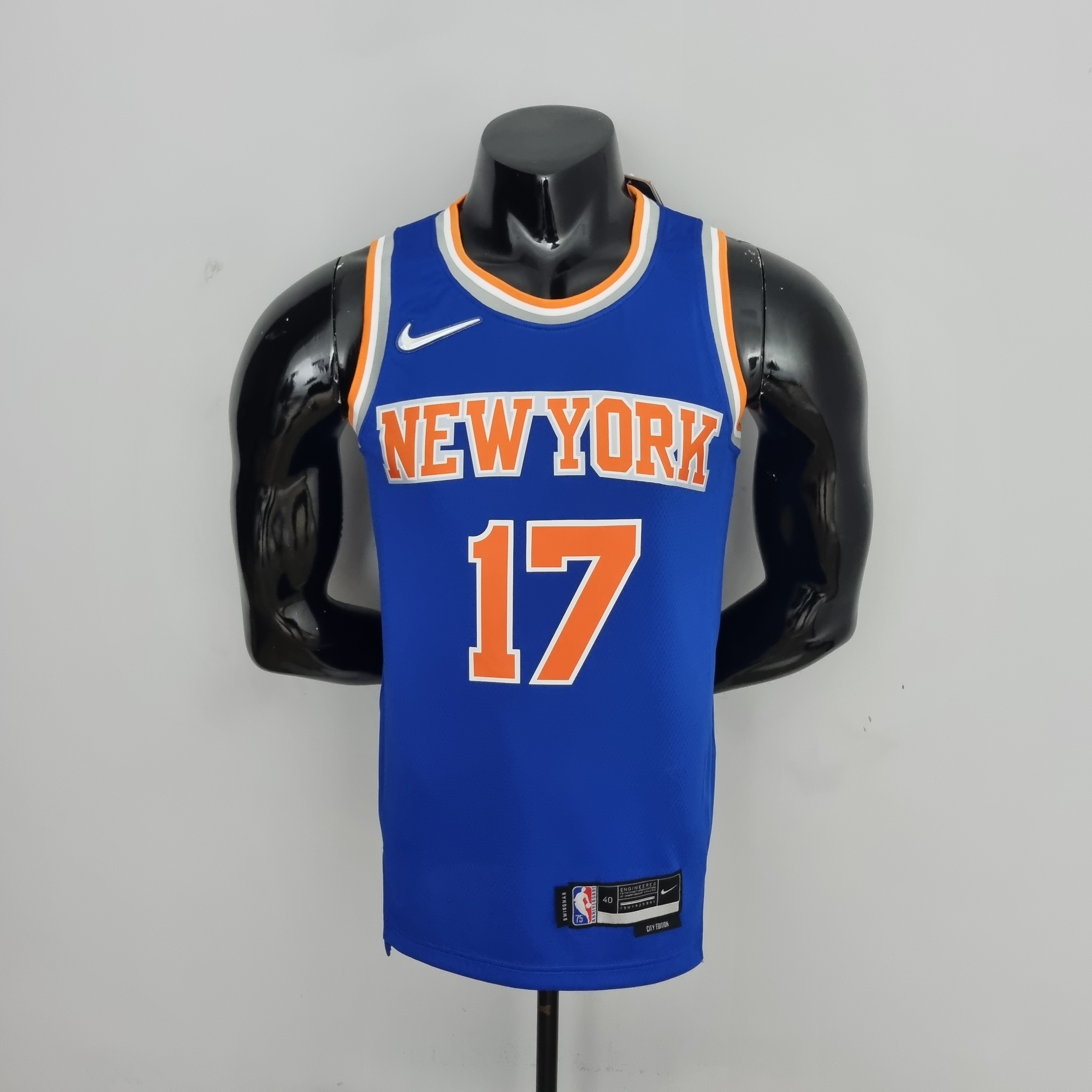 Jeremy Lin New York Knicks 75th Anniversary Swingman Jersey Blue