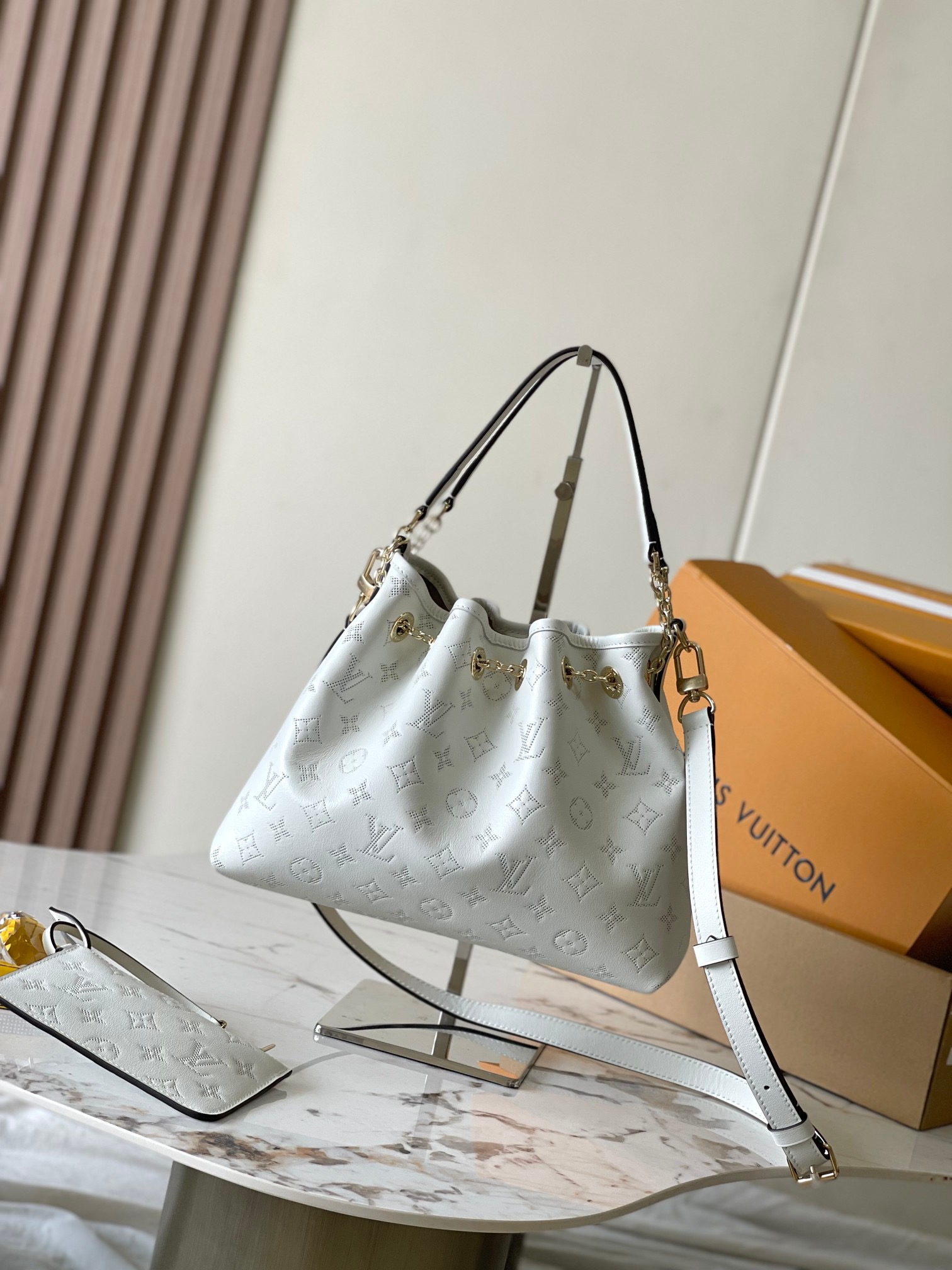Louis Vuitton LV Embossed Tote Bag Chain Bag
