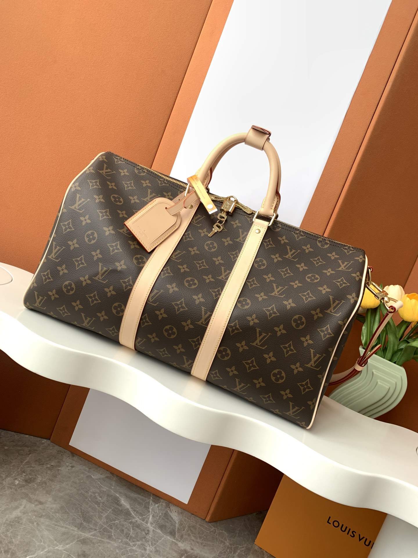 LV Travel Bag M41418 iconic Keepall 45 Bandoulière