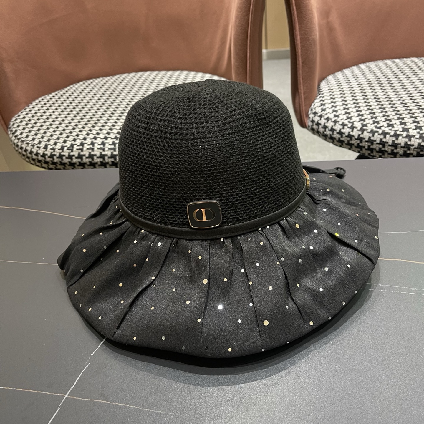 Dior Polka Dot Sun Hat - KAIROO