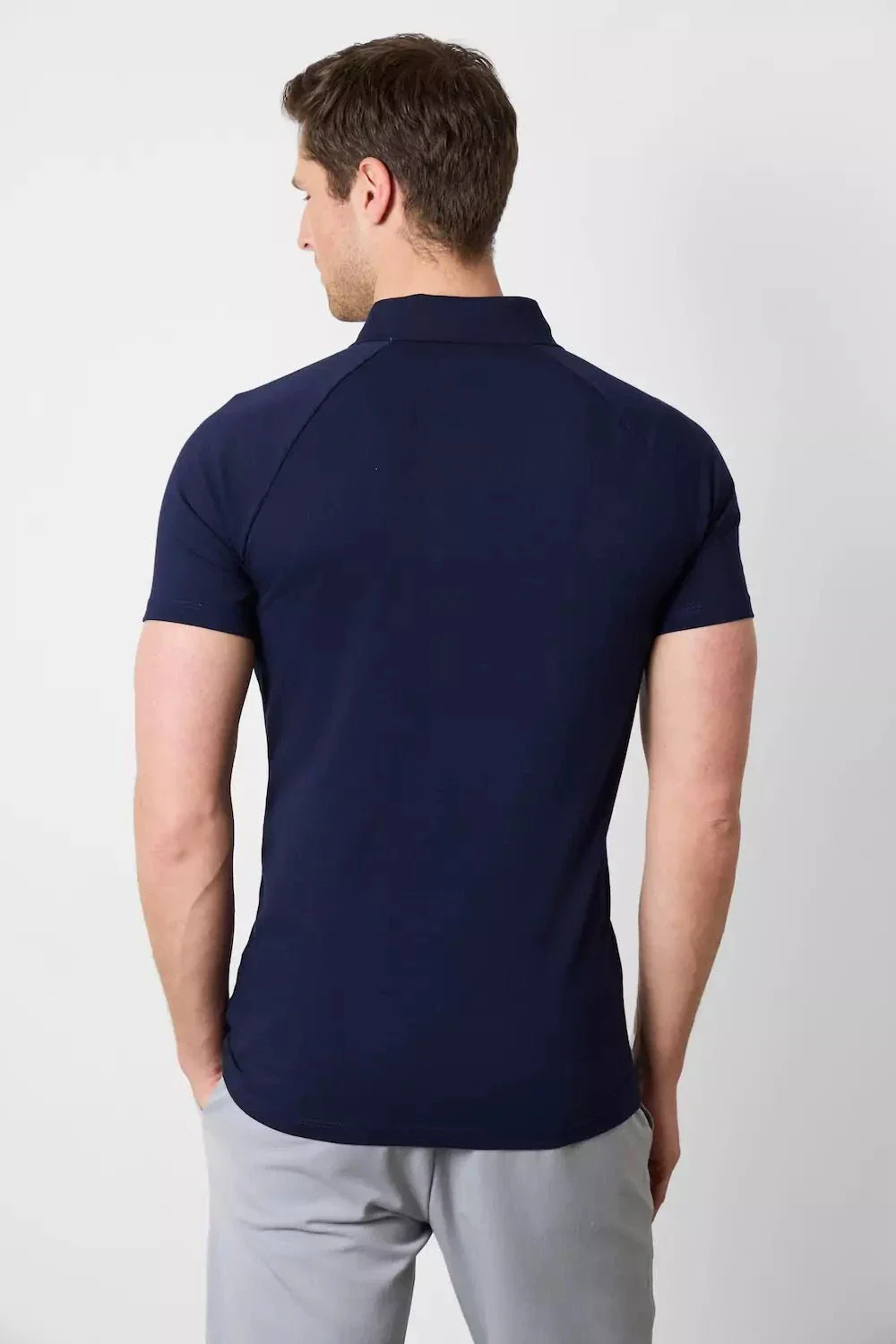 Athletic Fit Polo Shirt in Navy