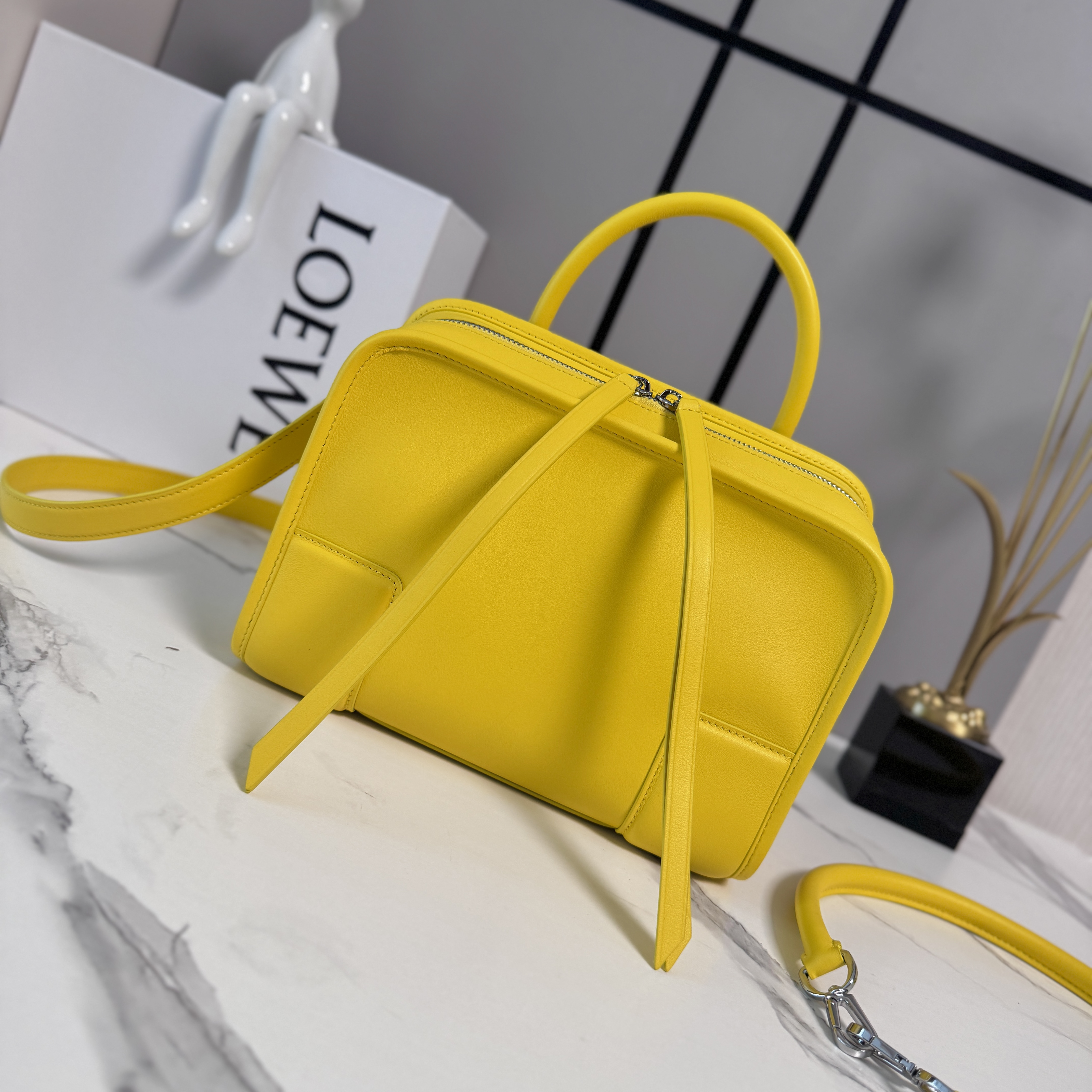 Loewe Small Amazon 180 Handbag in Nappa leather-Daisy Yellow
