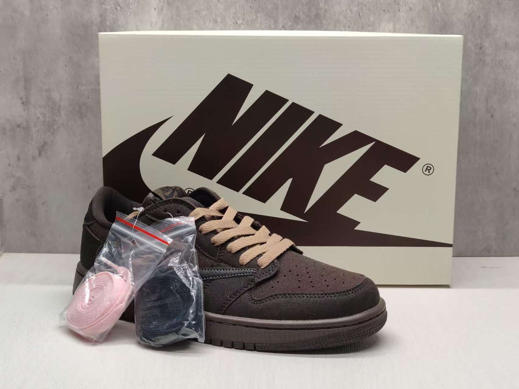 2025-26 AJ1 US Men's Sizes6 to 11 in half sizes Brown Low cut Inverted Hook Shoes tianlong