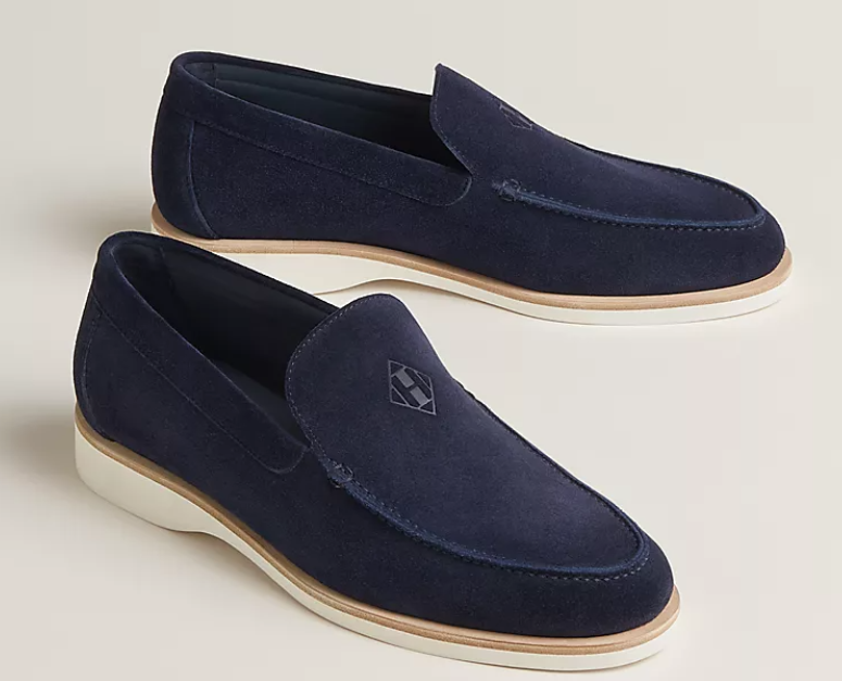 Hermes Men's Suede Low Mocassin