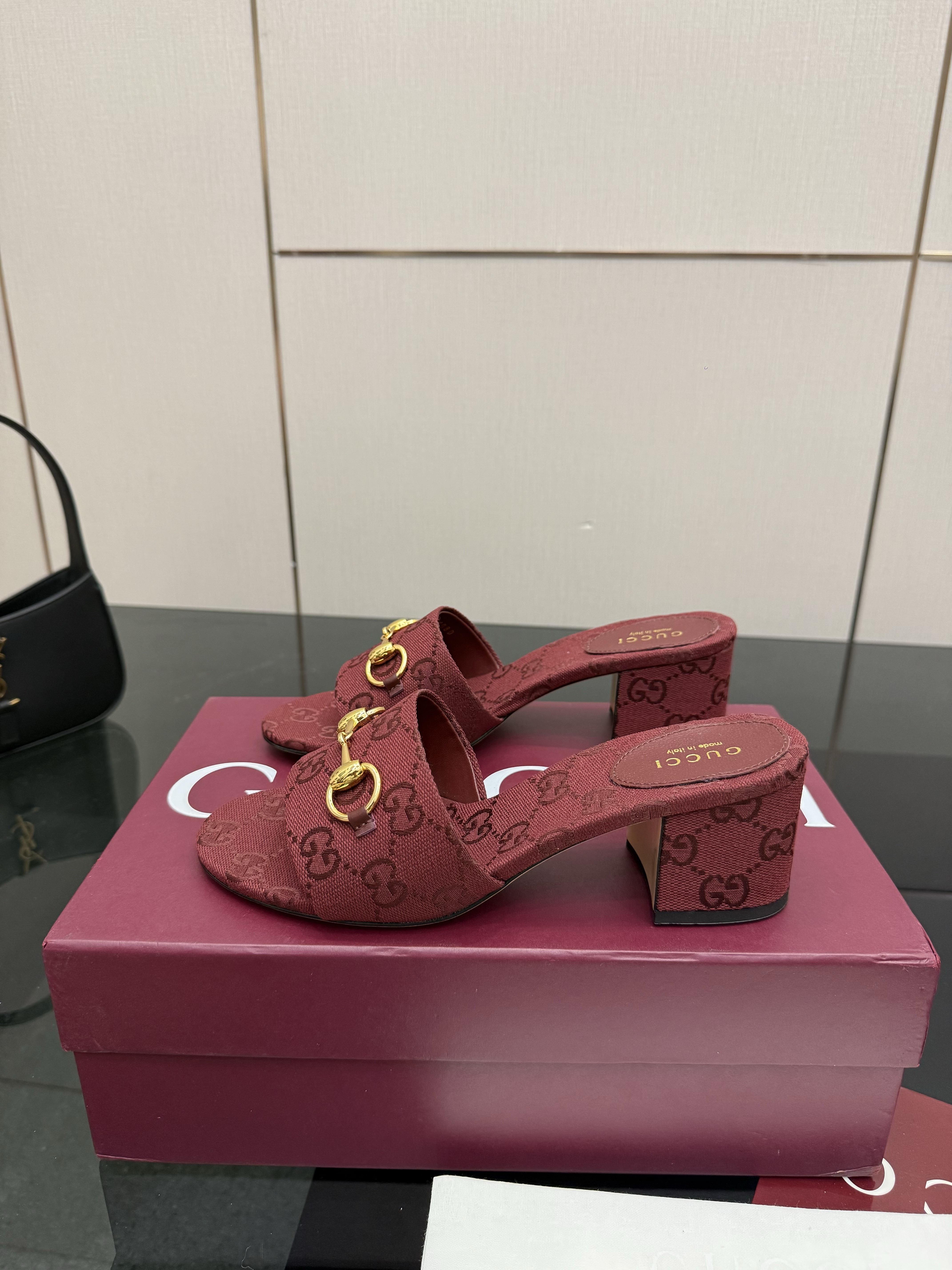 Women's Gucci Horsebit Heeled Slides