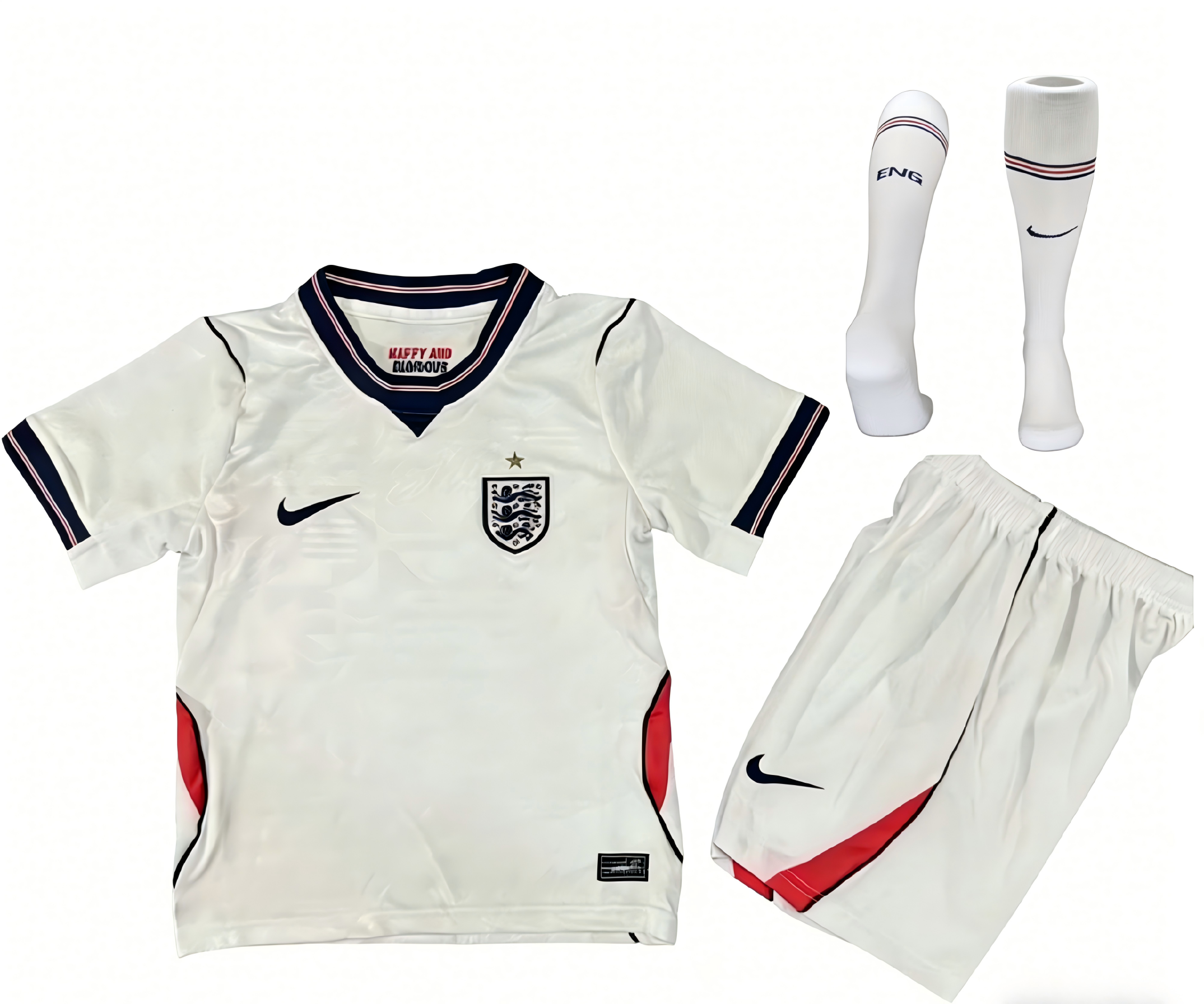 Kids England Home Jersey Full Kit World Cup 2026