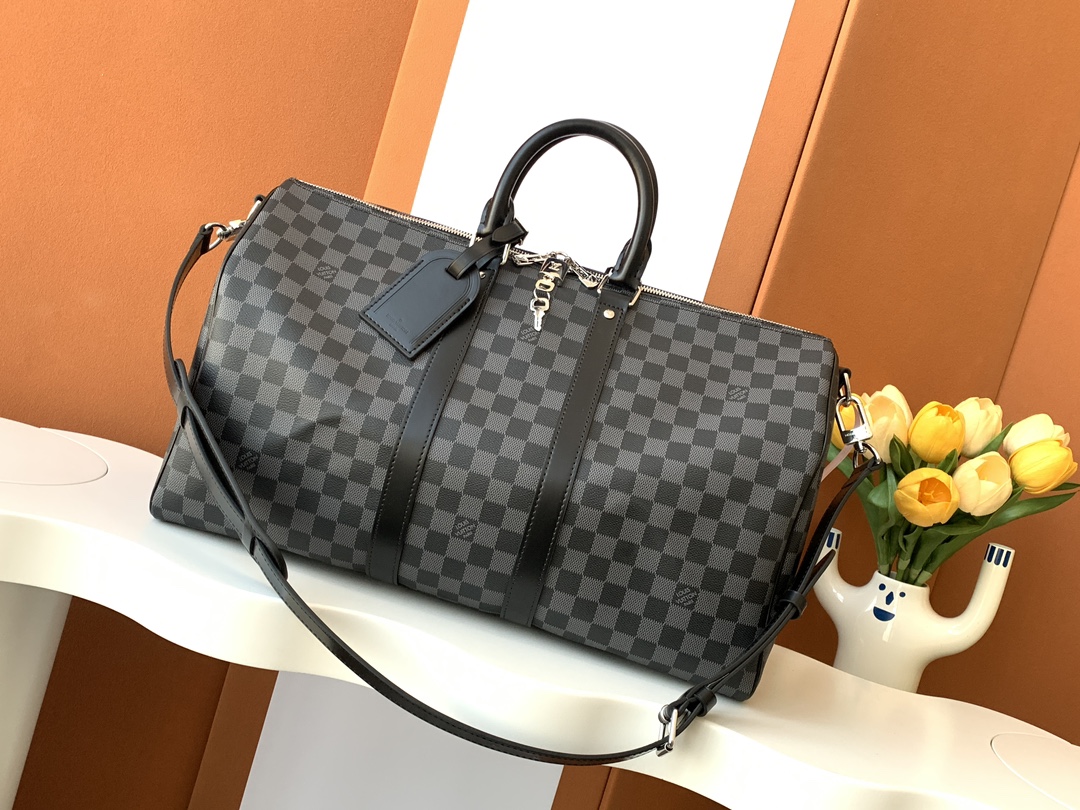 LV Men's Collection Bag N41418 iconic Keepall 45 Bandoulière