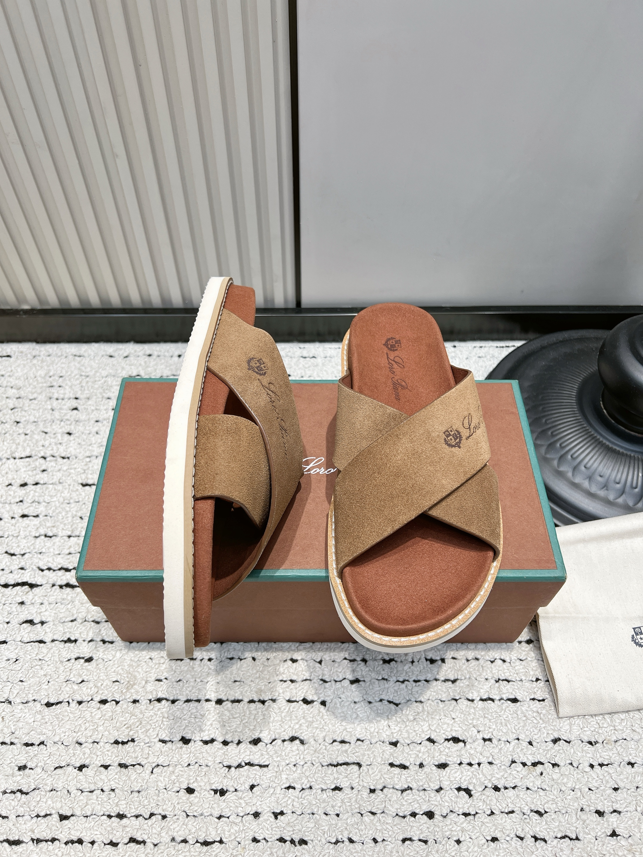 Loro Piana Men's Suede Sandal