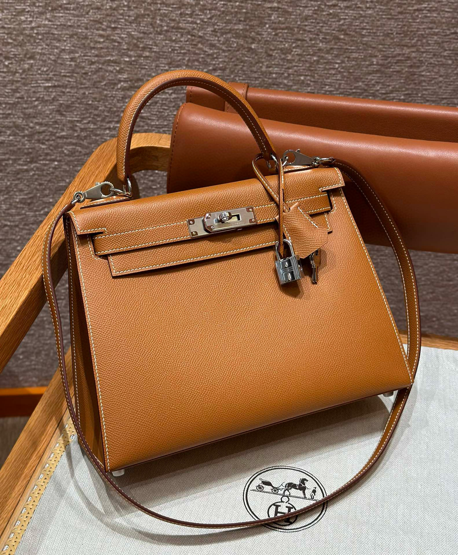 Hermes Gold Epsom Kelly 28
