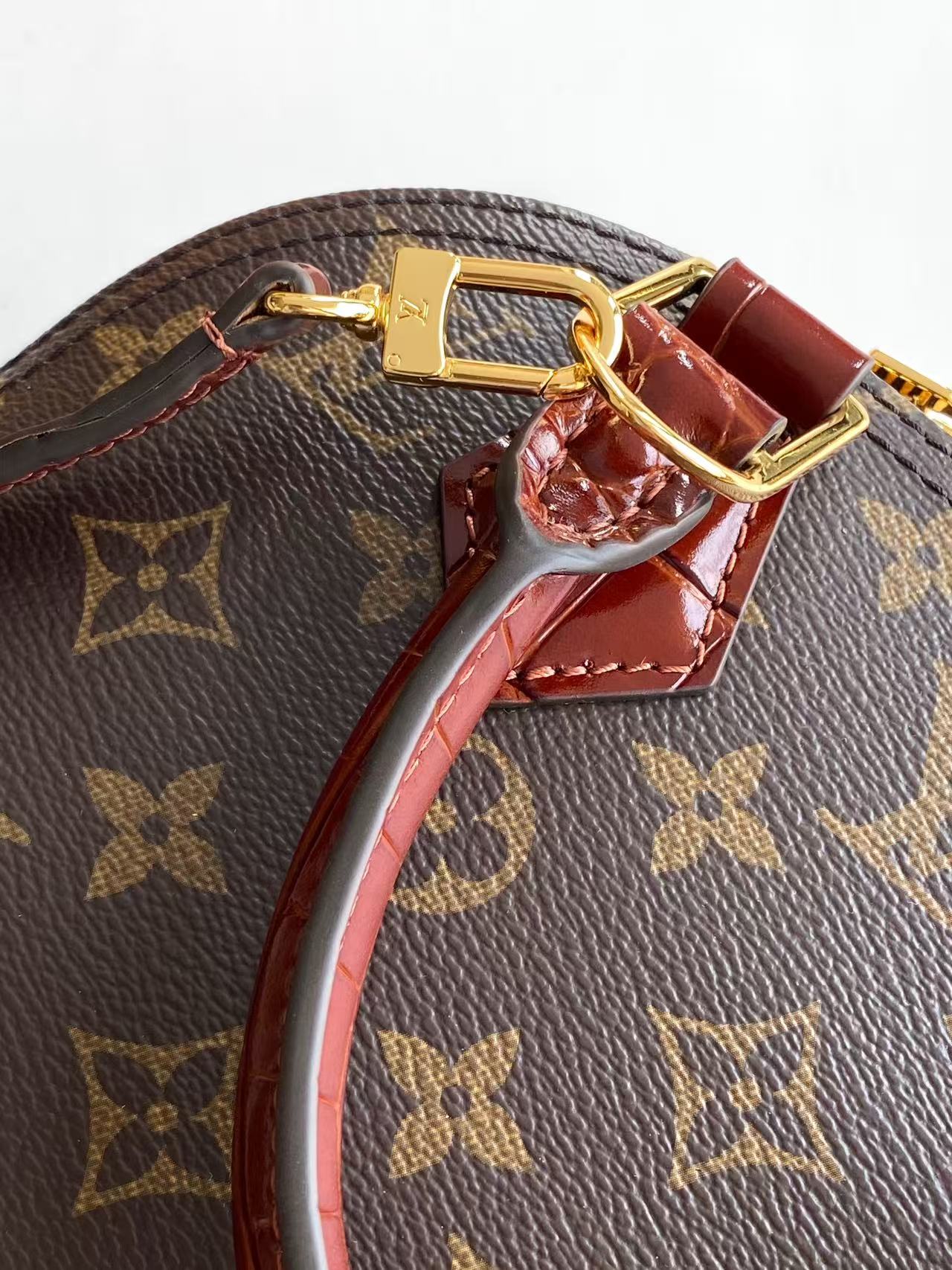 Louis Vuitton Crocodile Pattern Small Shell Bag Alma BB Handbag