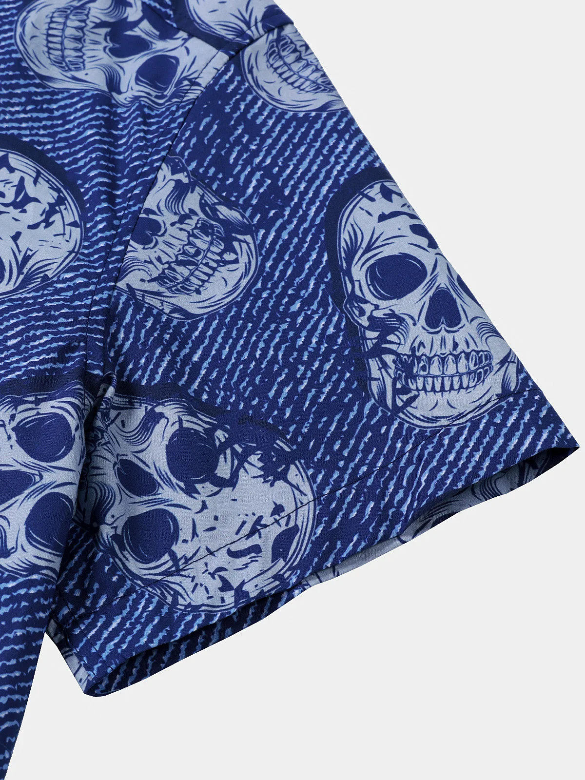 Men's Skull Punk Rock Hawaiian Short Sleeve Shirt