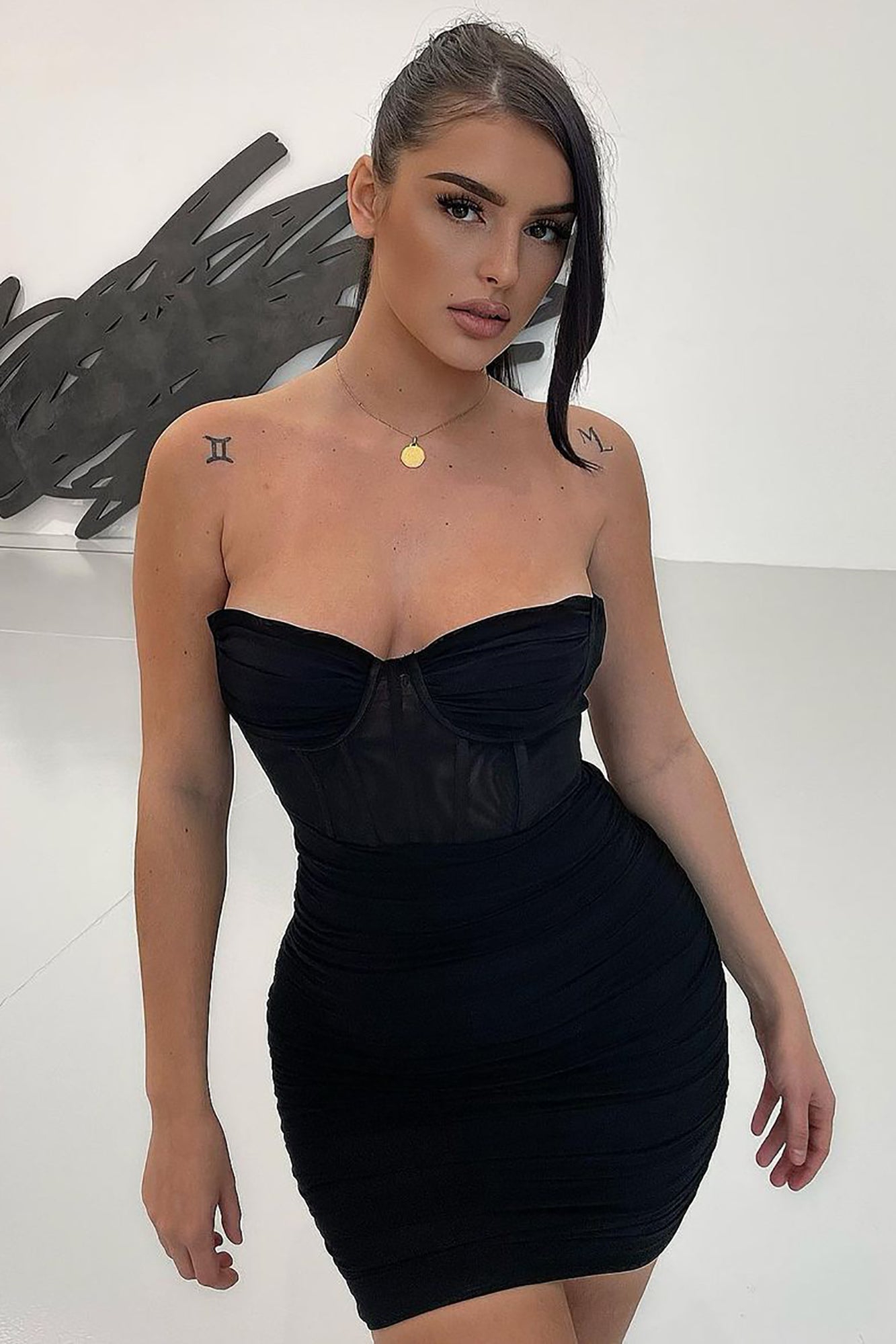 Dreaming Of Dancing Mini Dress - Black