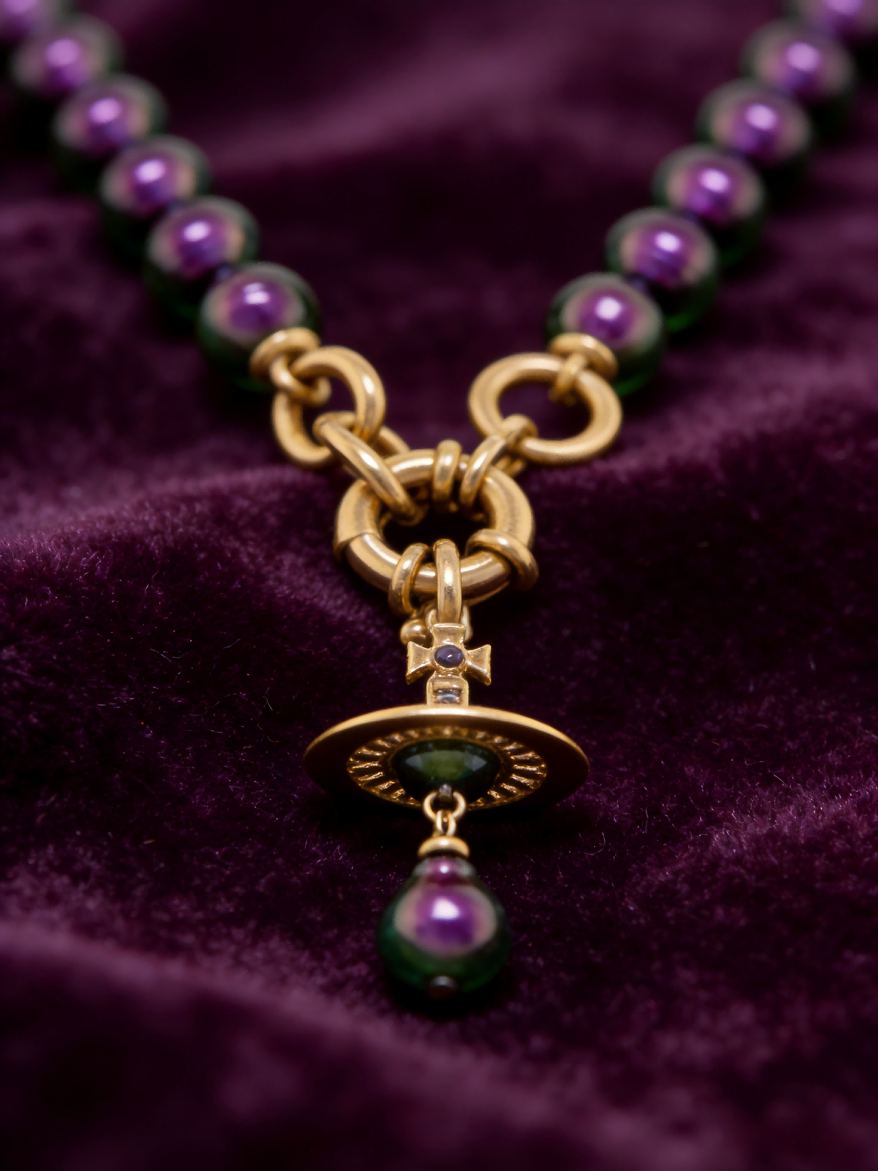 Trendy Colorful Beaded Necklace with Saturn Charm – Bold Y2K Aesthetic, Perfect for Party & Night Out