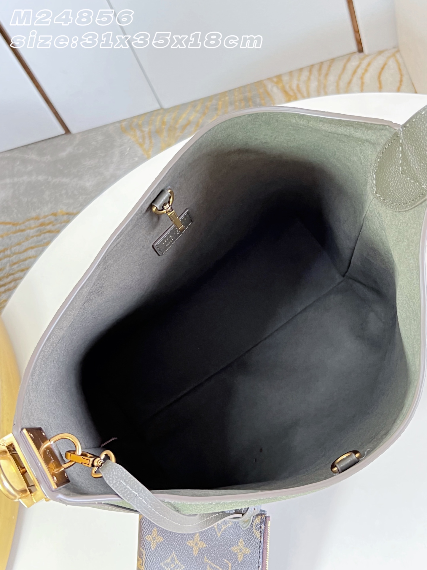 Louis Vuitton Dark Grey Green Flight Mode Medium Handbag