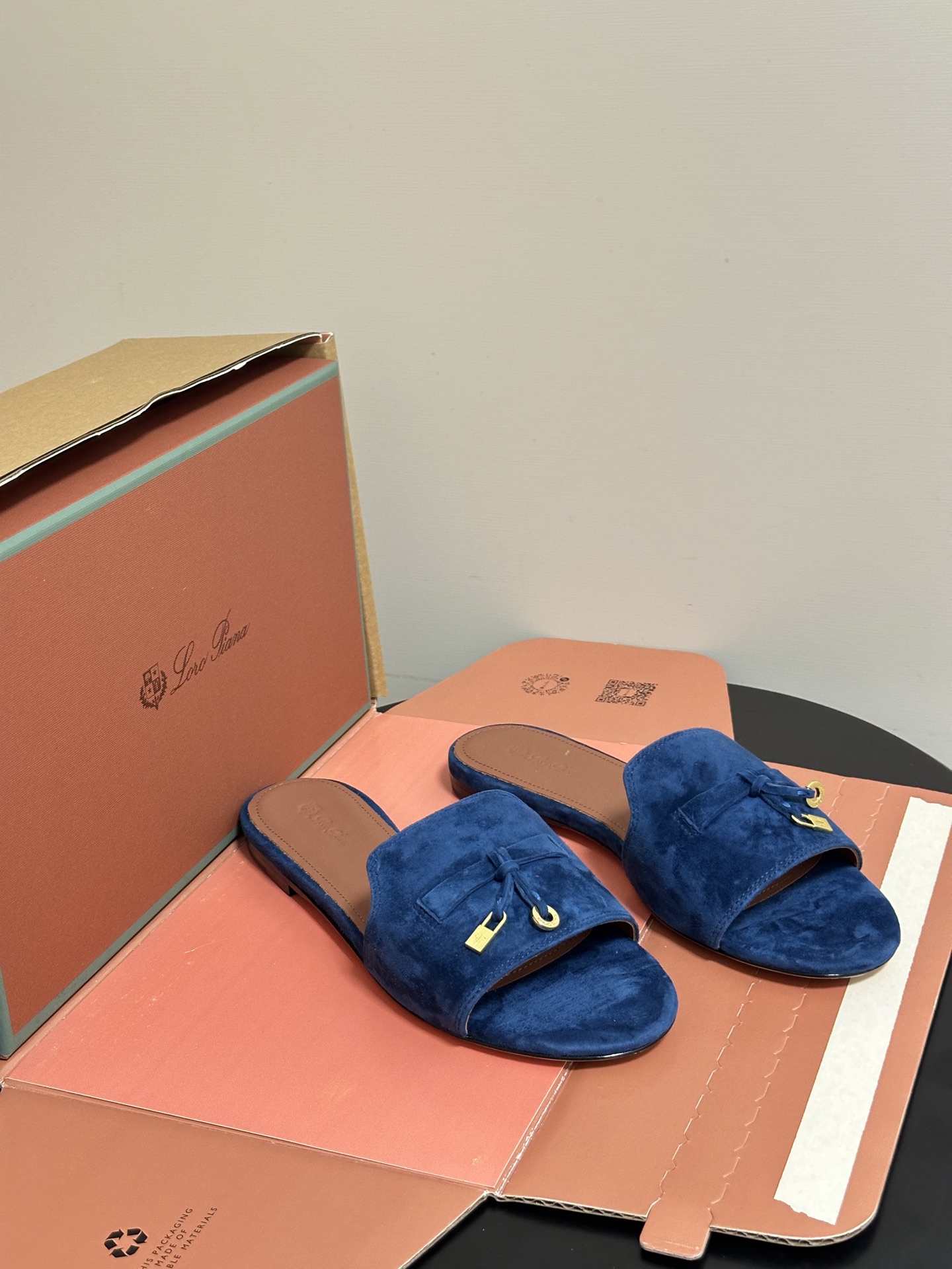 Loro Piana Women's Suede Flat Slides