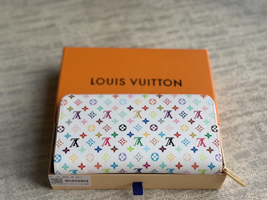 M13922 LV Multicolored Canvas Zippy Wallet