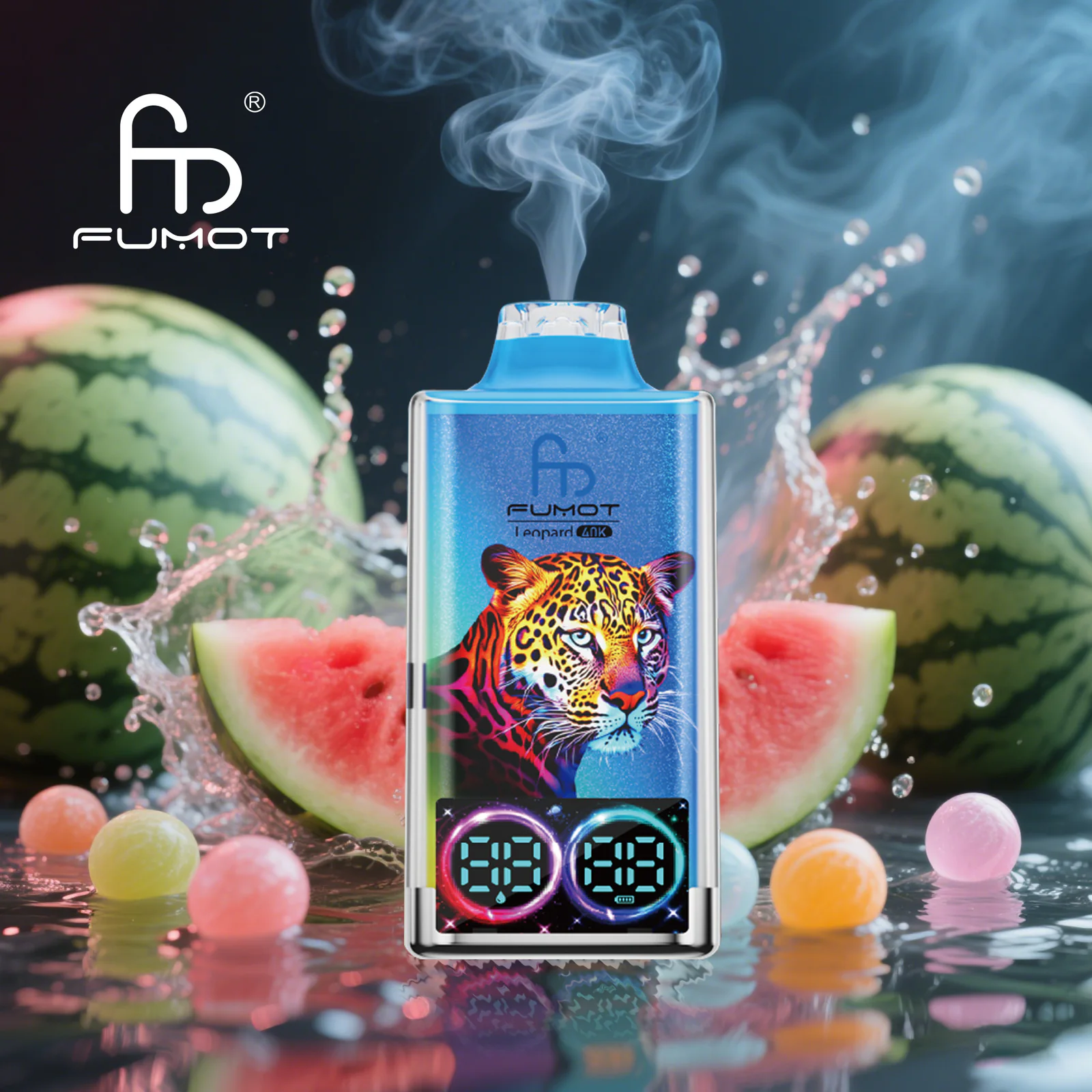 FUMOT Leopard 40K EU Edition Disposable Vape – Watermelon Bubblegum - Vaba Vape-Shop