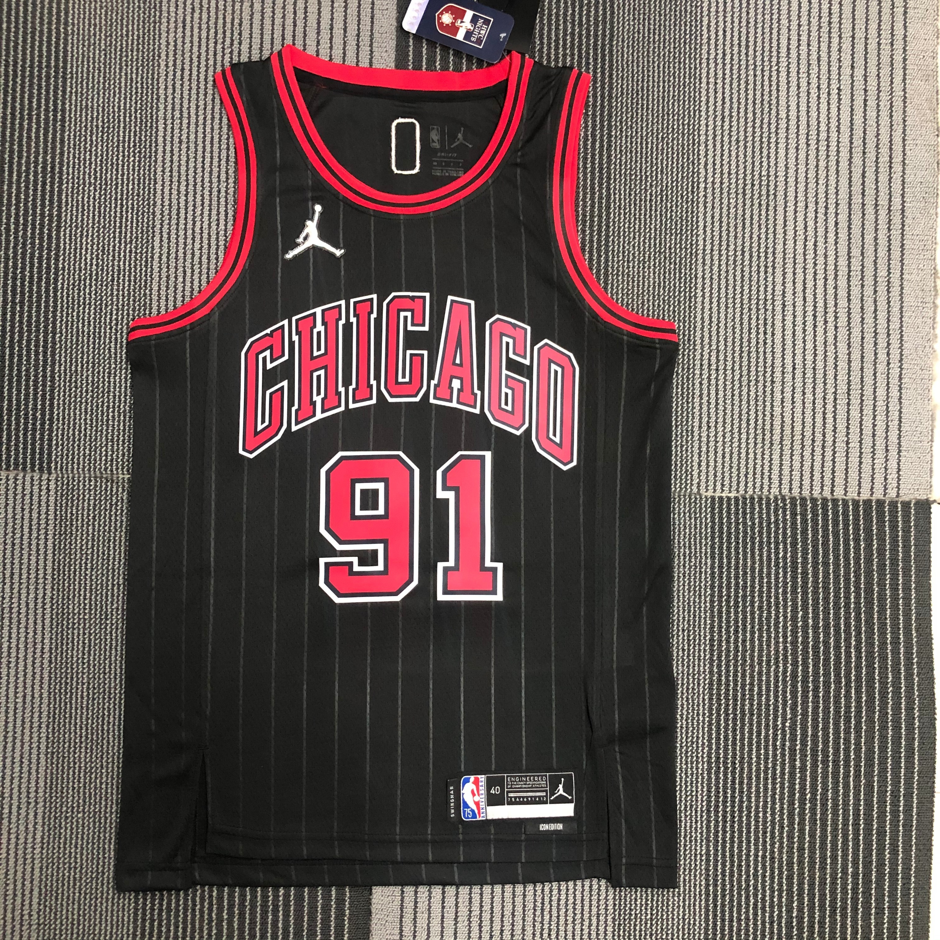 75th Anniversary Chicago Bulls Flyer Edition No.91 Rodman
