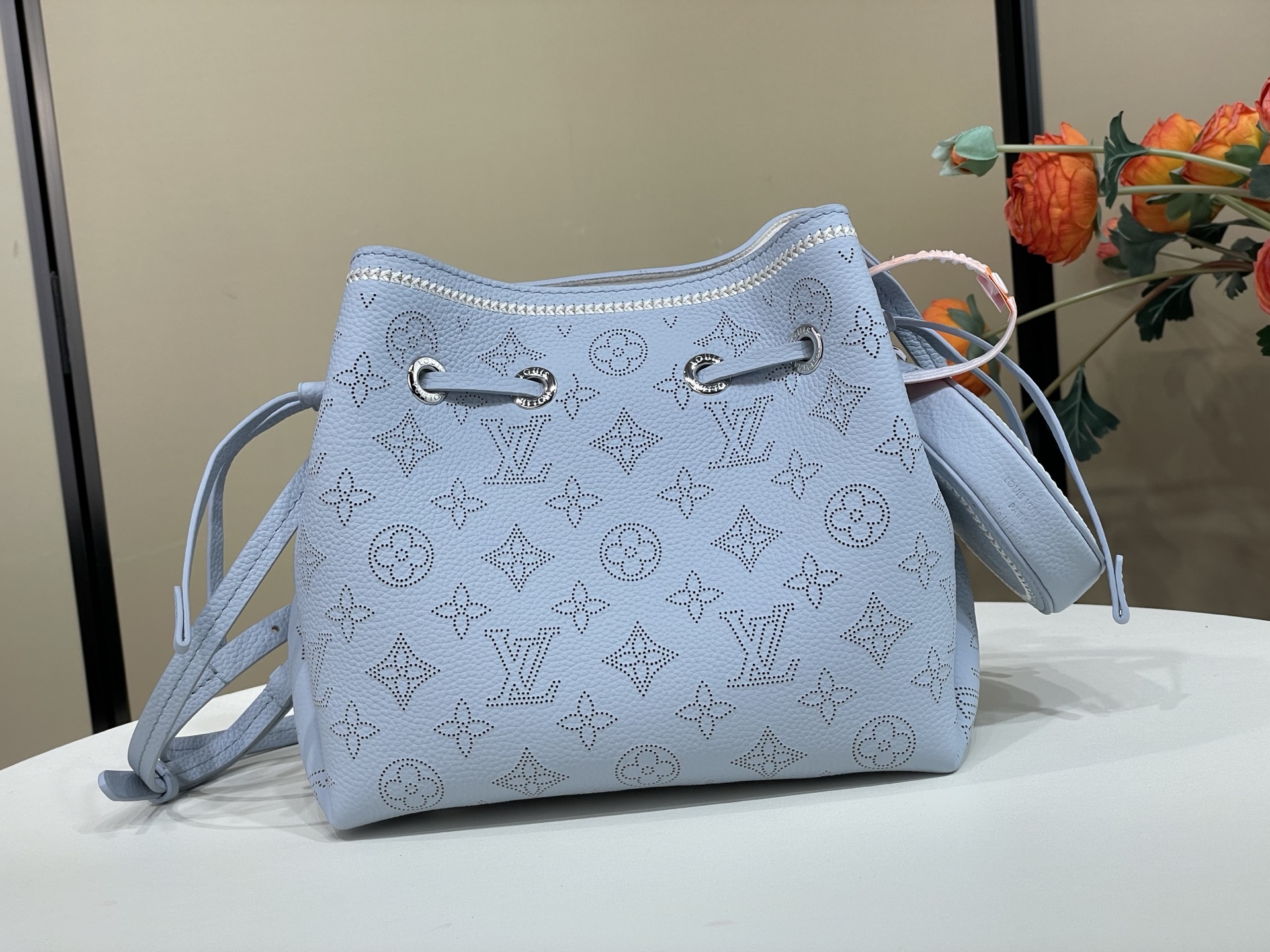 Louis Vuitton Bella Bucket Handbag Light Blue M57068 28885