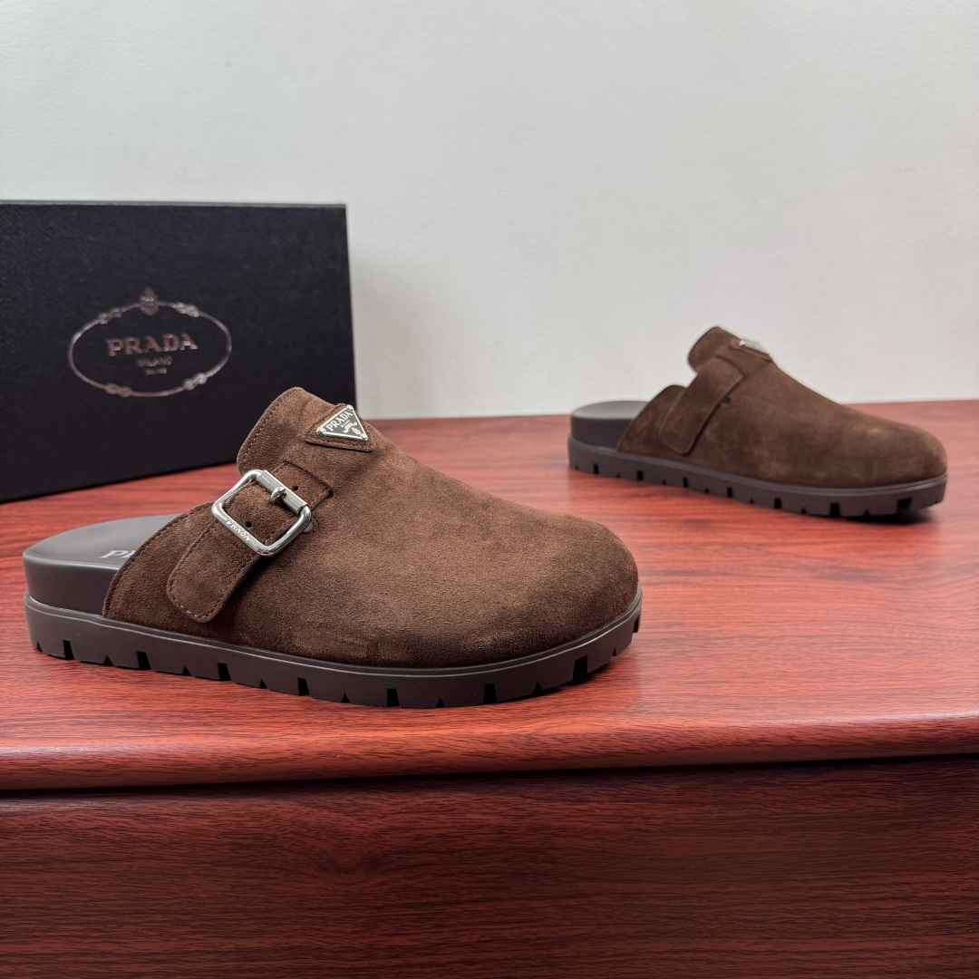 Prada Men's Suede Mule