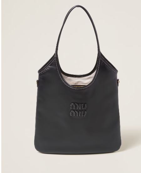 Miu Miu Black Ivy Leather Tote Bag 5BG231