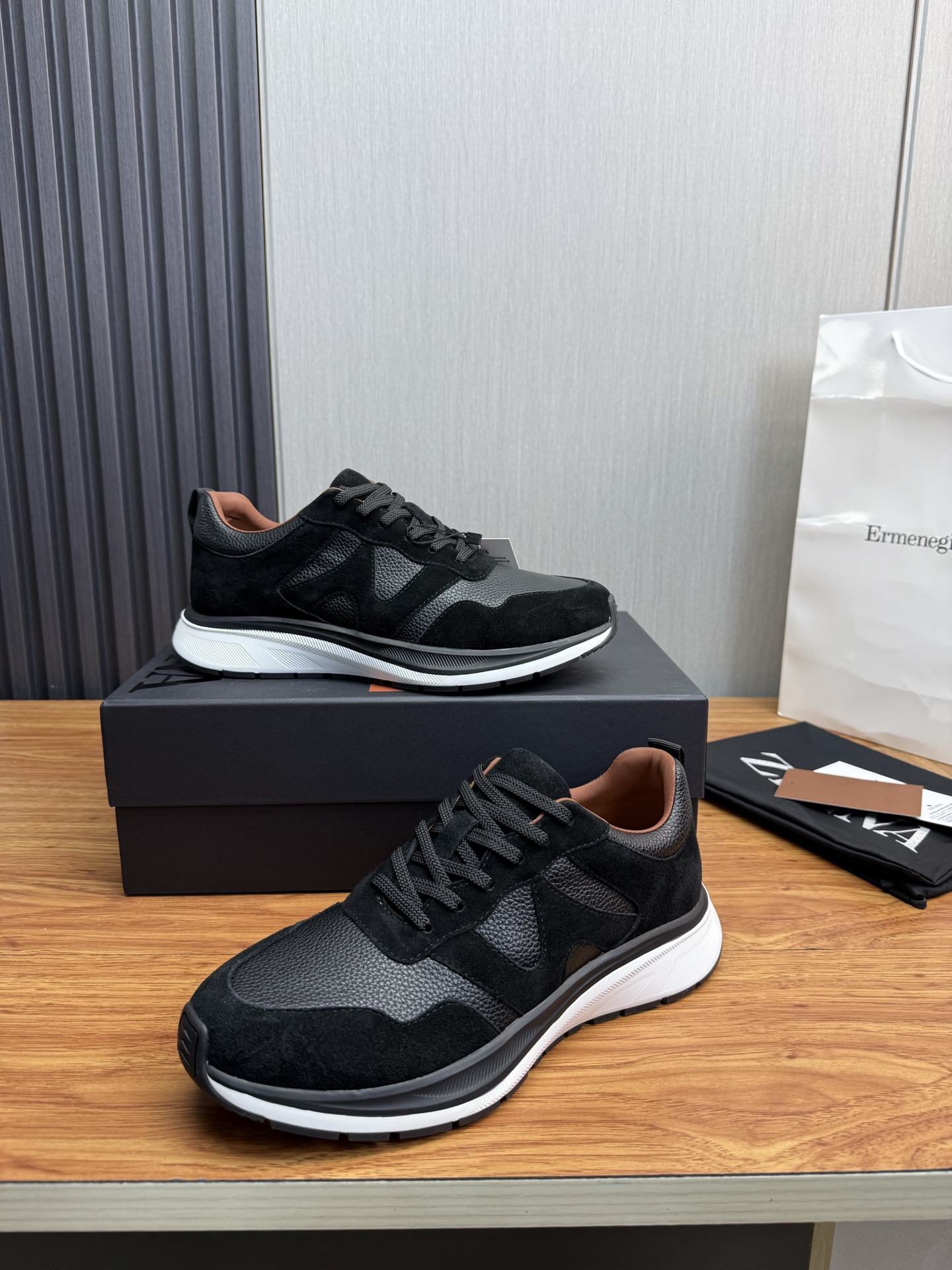Zegna Men's Sneaker in Suede leather