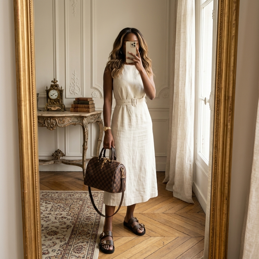 Louis Vuitton LV  Speedy Bandoulière 25 & Double-Strap Flat Slides Set - KAIROO