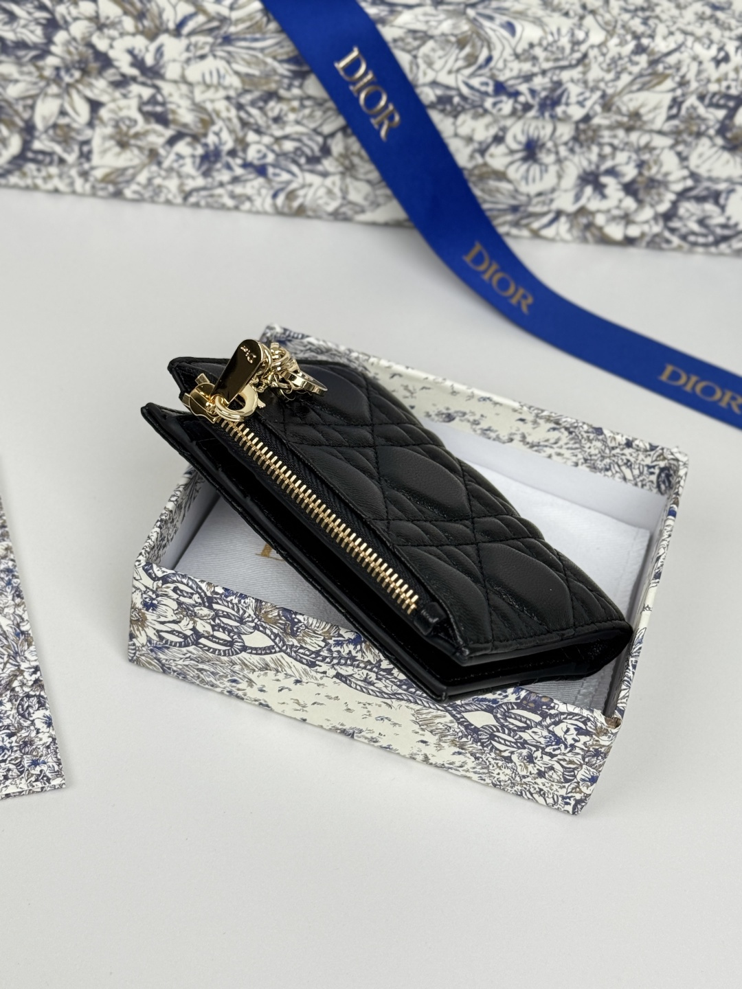 Dior Caro Dahlia Card Holder