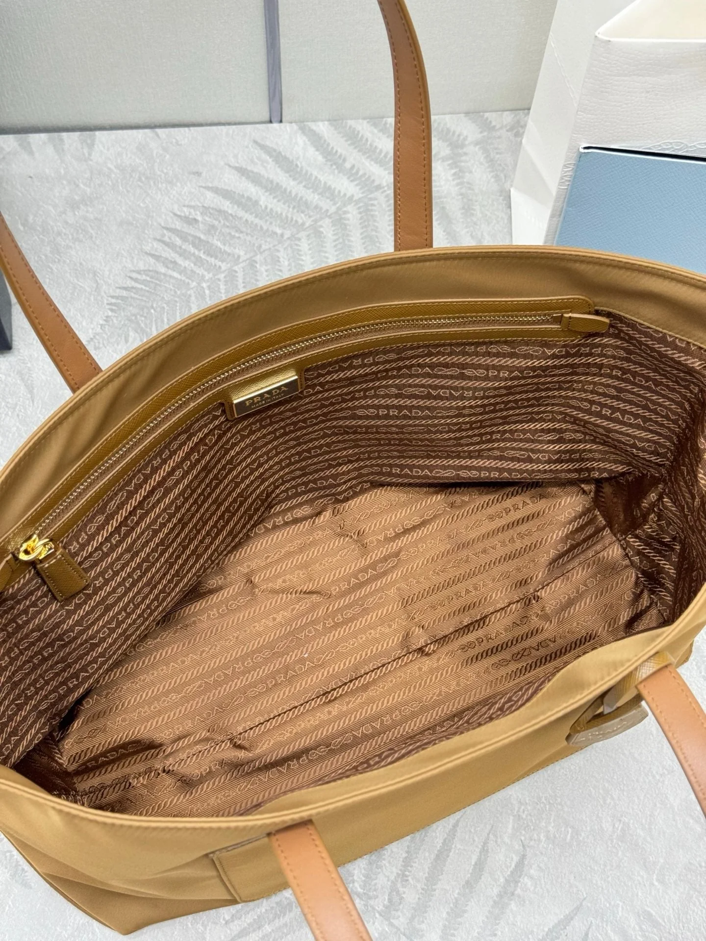 Prada Re-Edition 1978 Tote Bag 35cm Brown Re-Nylon& Saffiano Leather